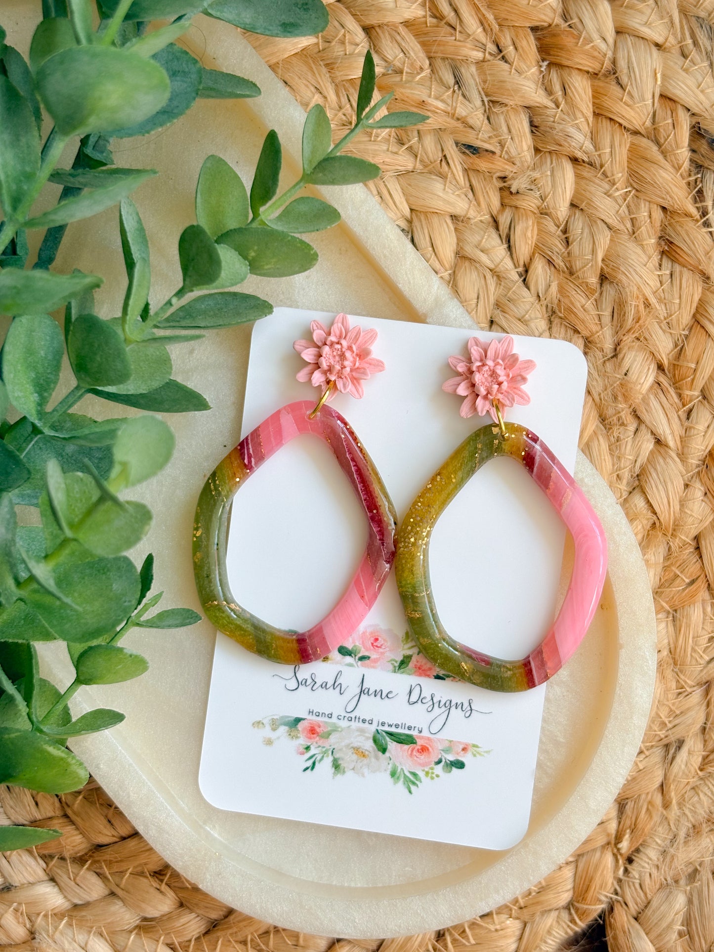 Mini Chrysanthemum Hoop Dangle