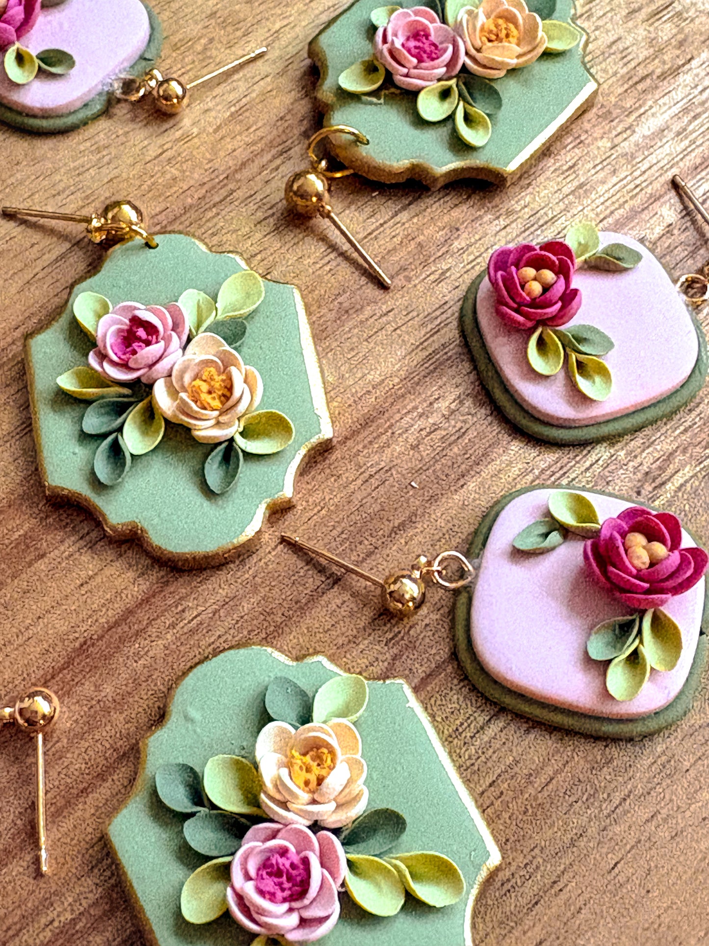 Green Framed Florals