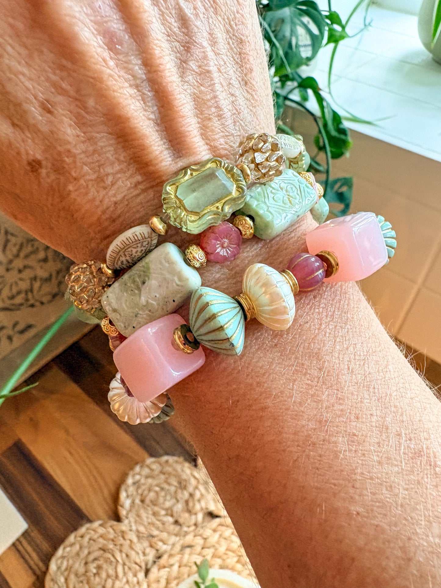 Chunky beaded bracelets
