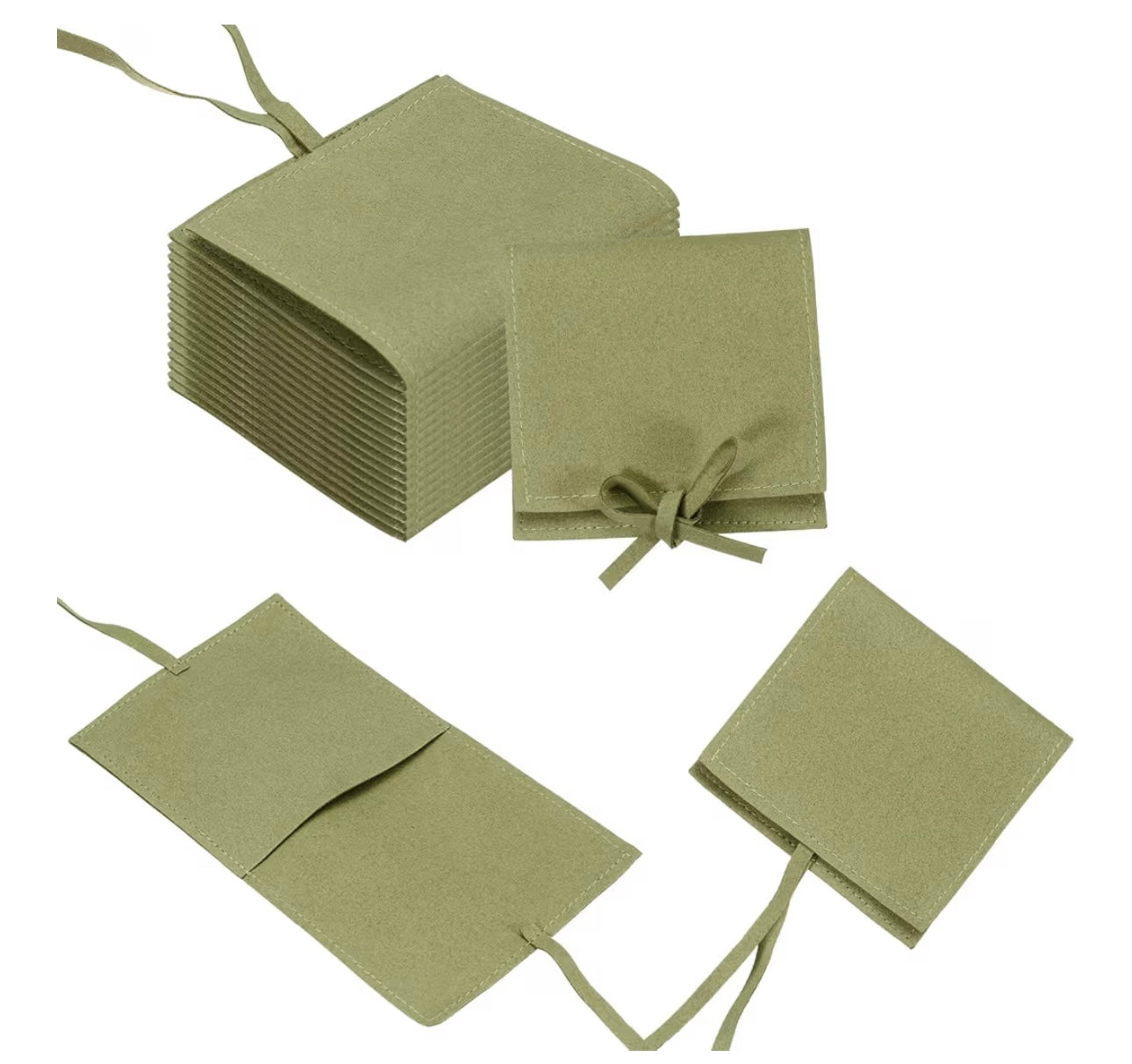 Soft Green Jewellery Pouch