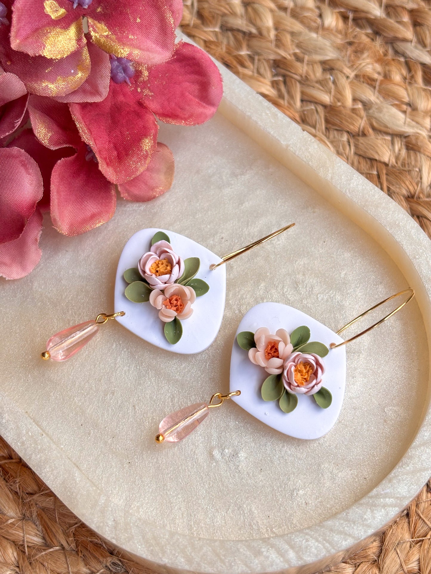 Blush Rose Hoops