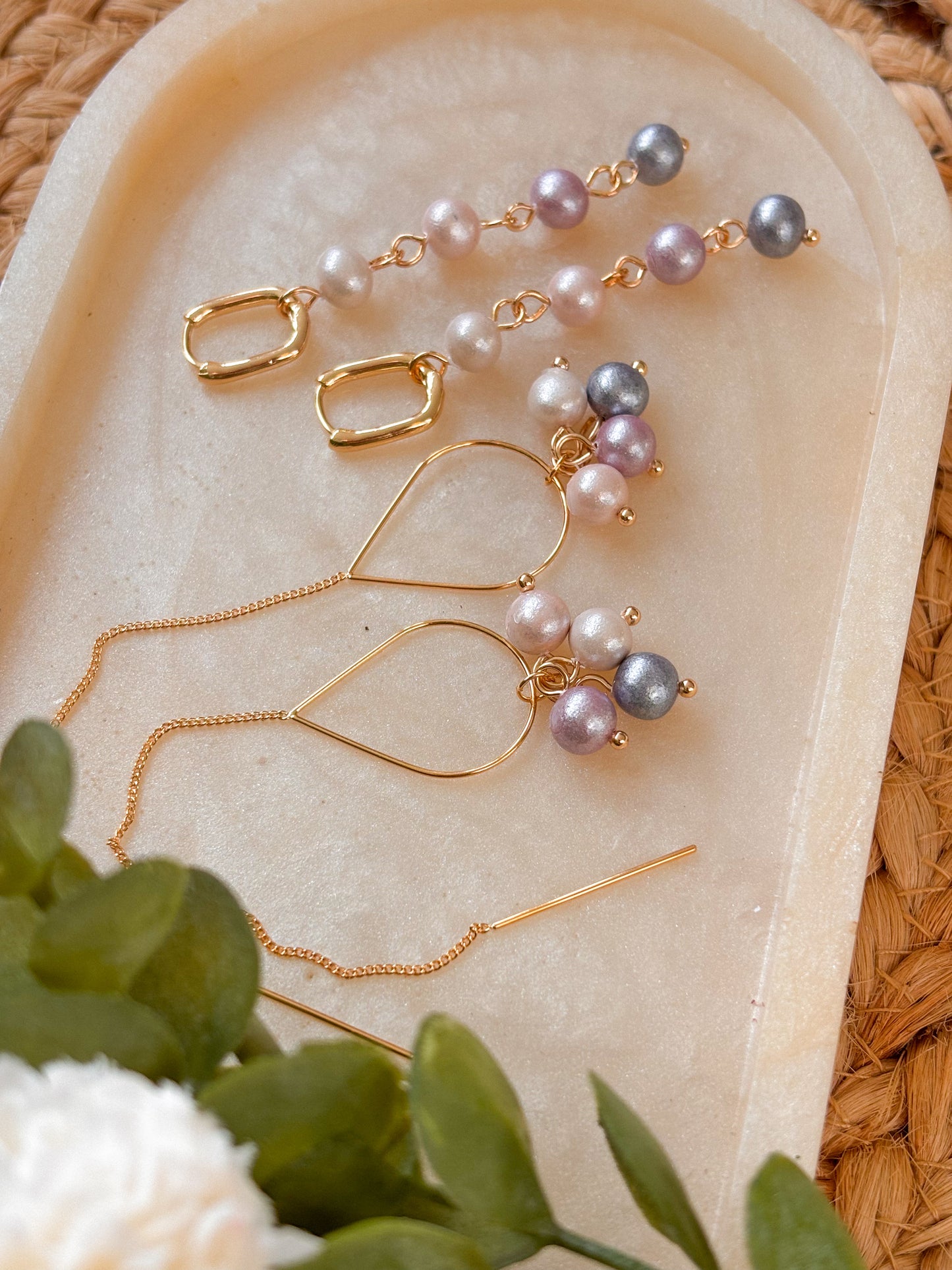 Hand rolled Pearl Threaders