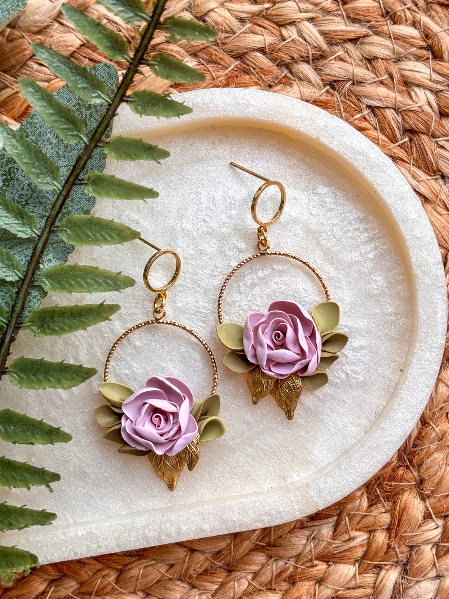 Fluffy Peony Dangles