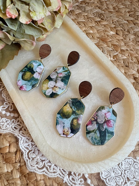 Autumn frames - Pear blossom watercolour