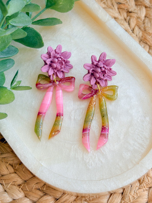 Chrysanthemum/Bow Dangles
