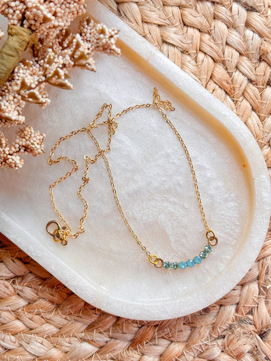 Soft green Diamanté Necklace