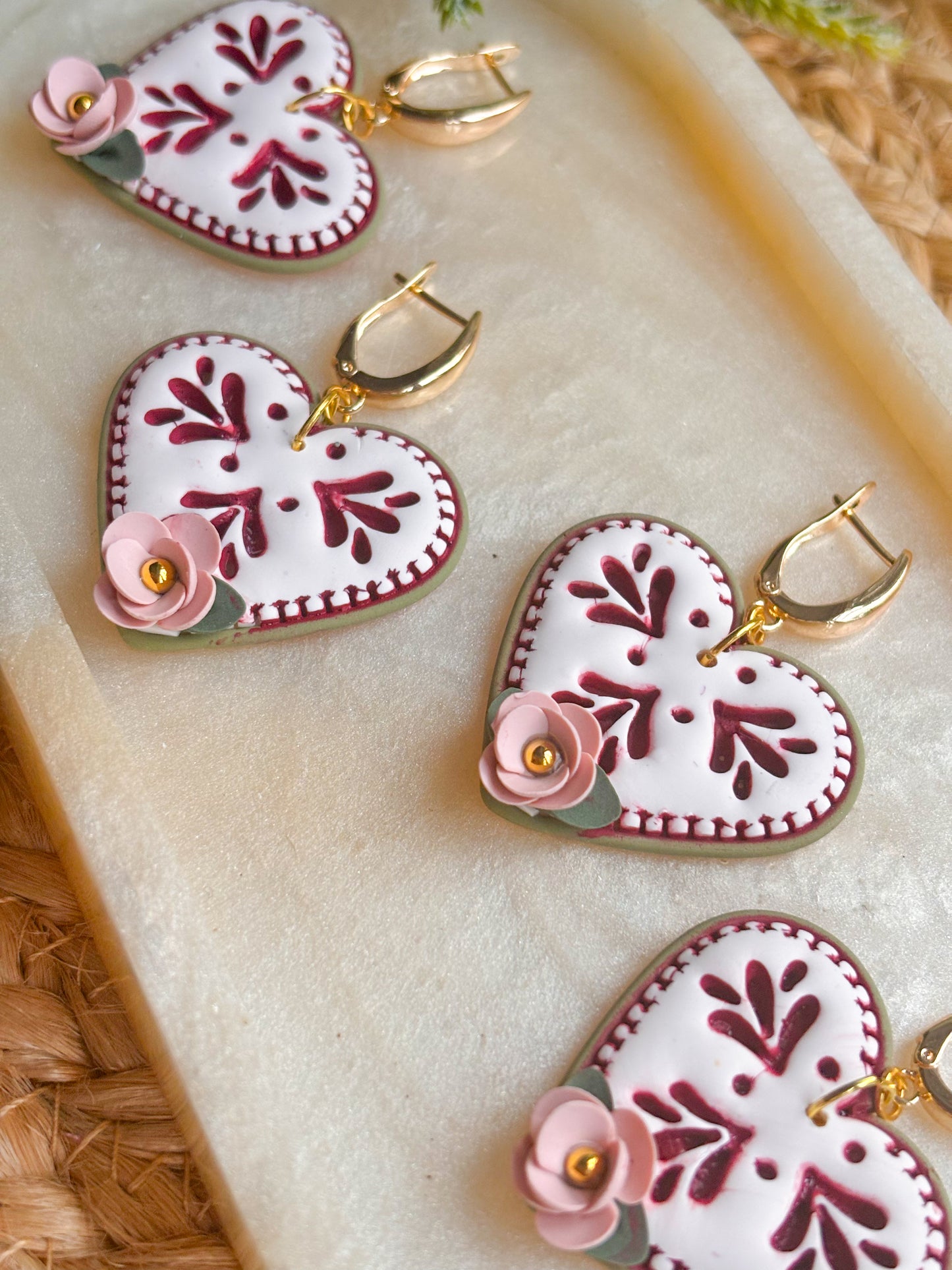 Scandi Style Heart Huggies