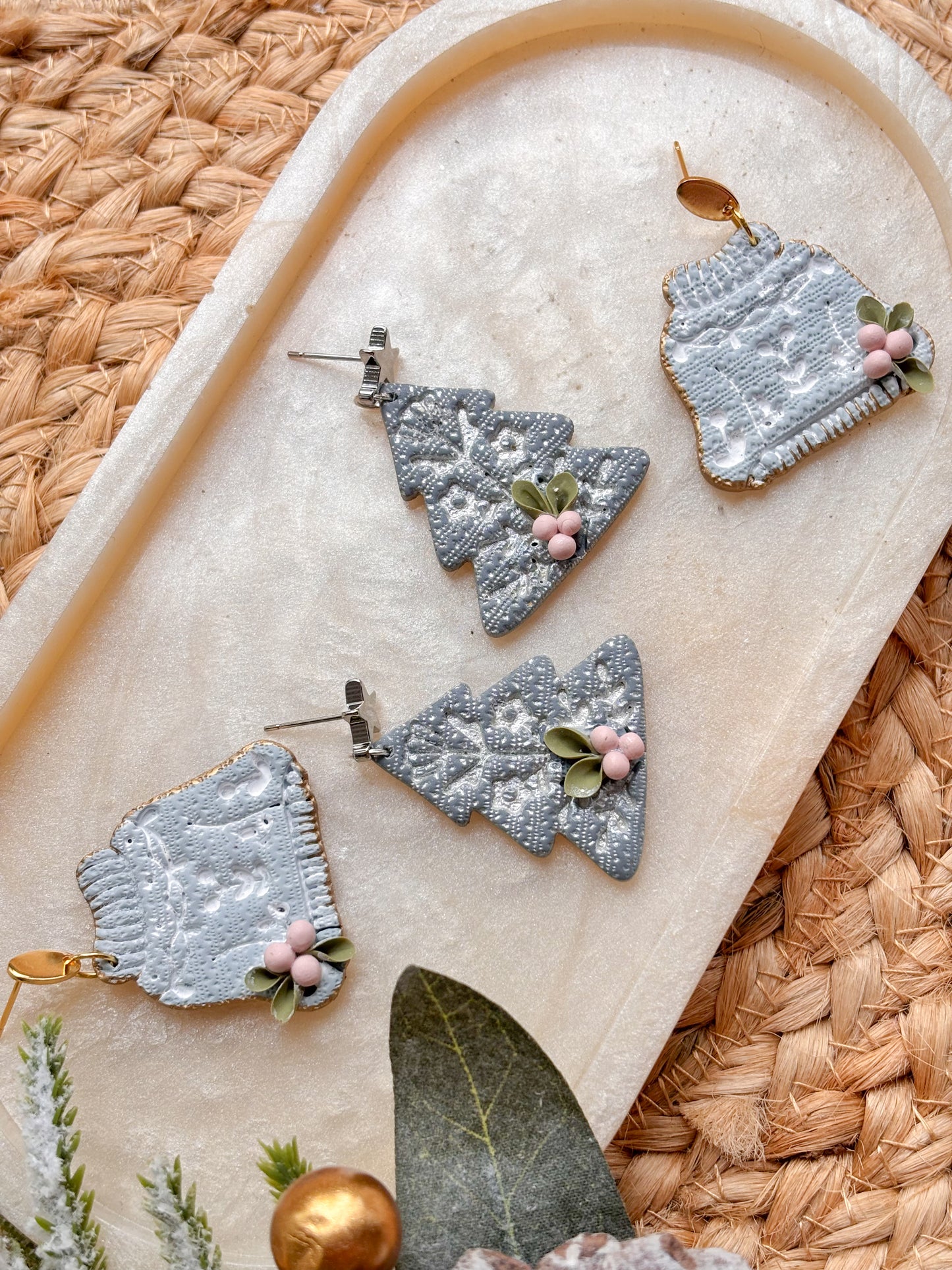 Festive Woolly Sweater Earrings