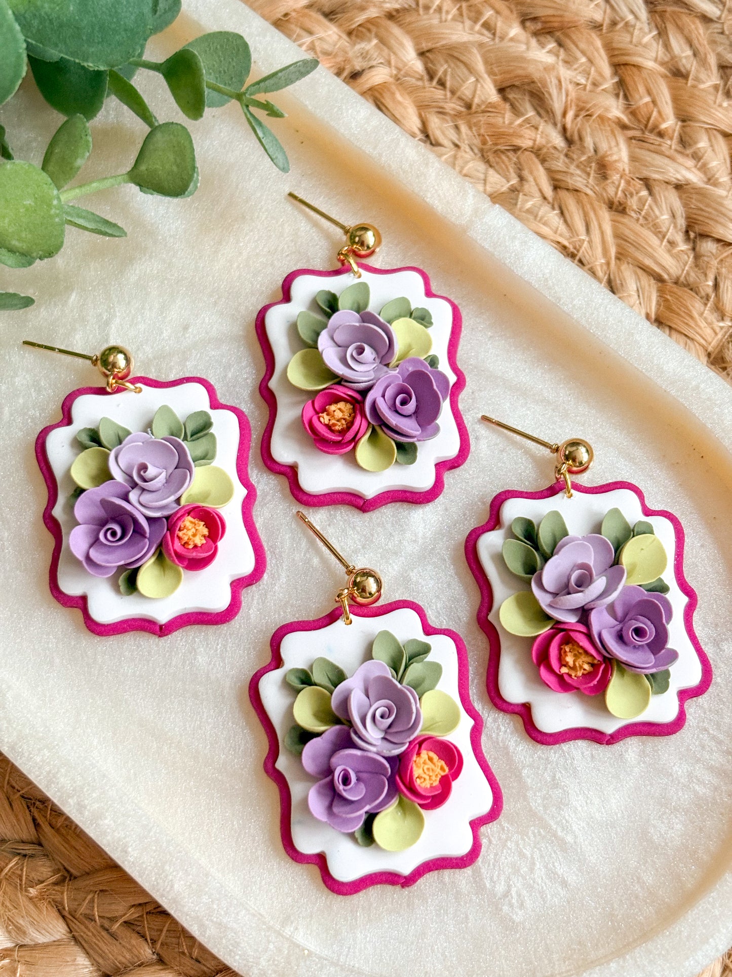 Magenta Framed Florals
