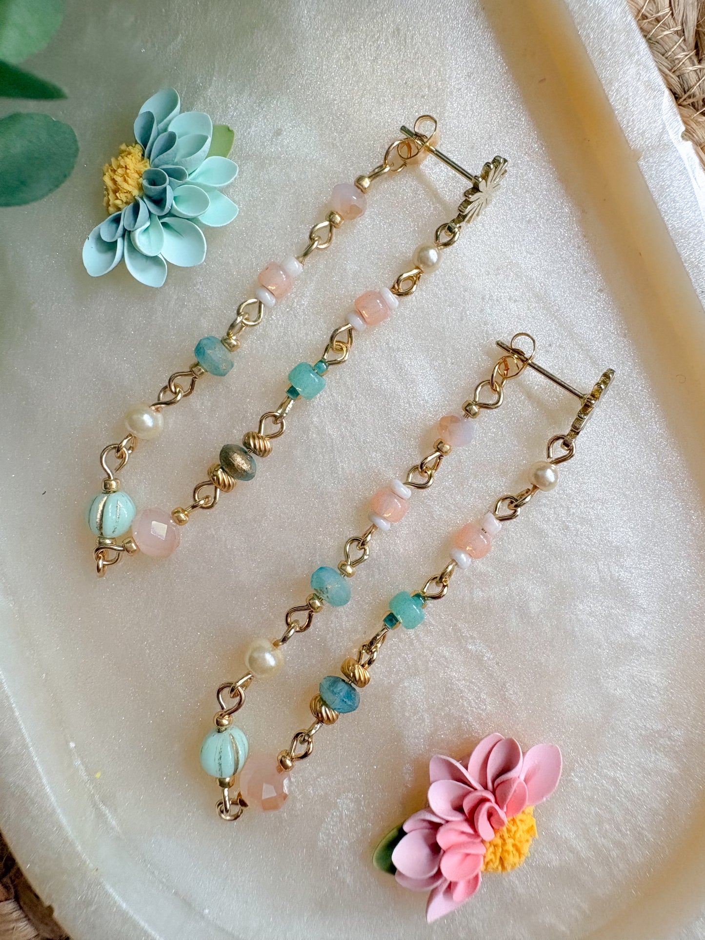 Beaded ‘loop’ earrings