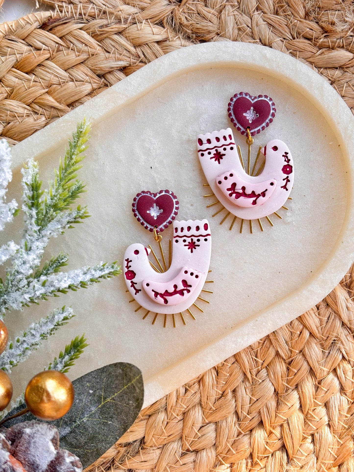 Scandi Style Christmas Bird Dangles