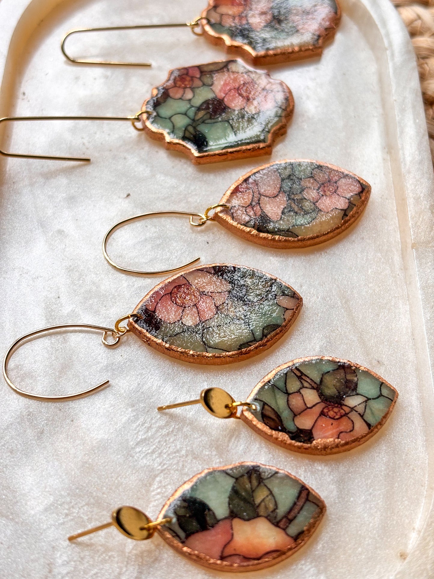 Stained Glass Effect Dangles (Mini print)