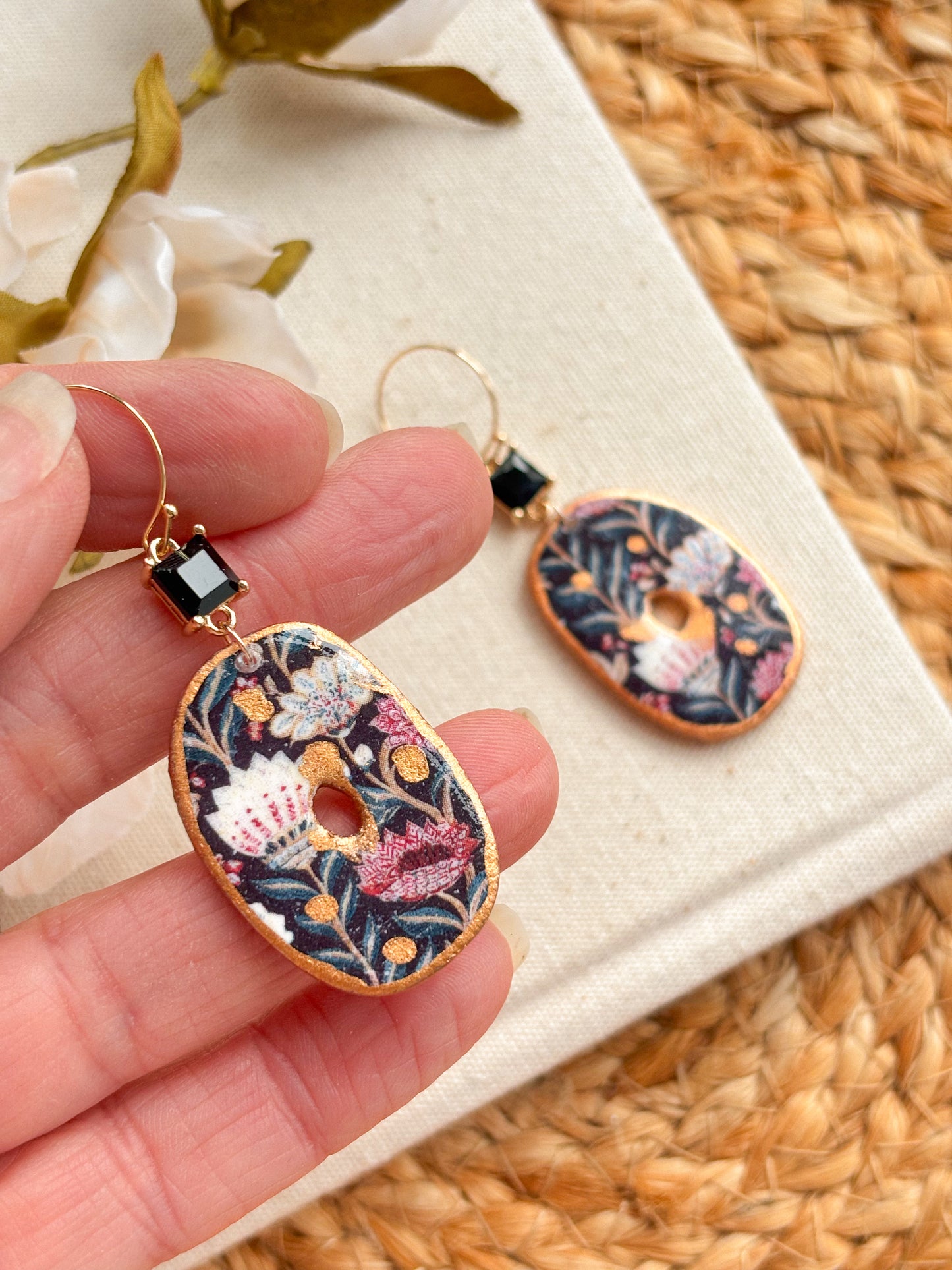 Black Onyx Large Dangles