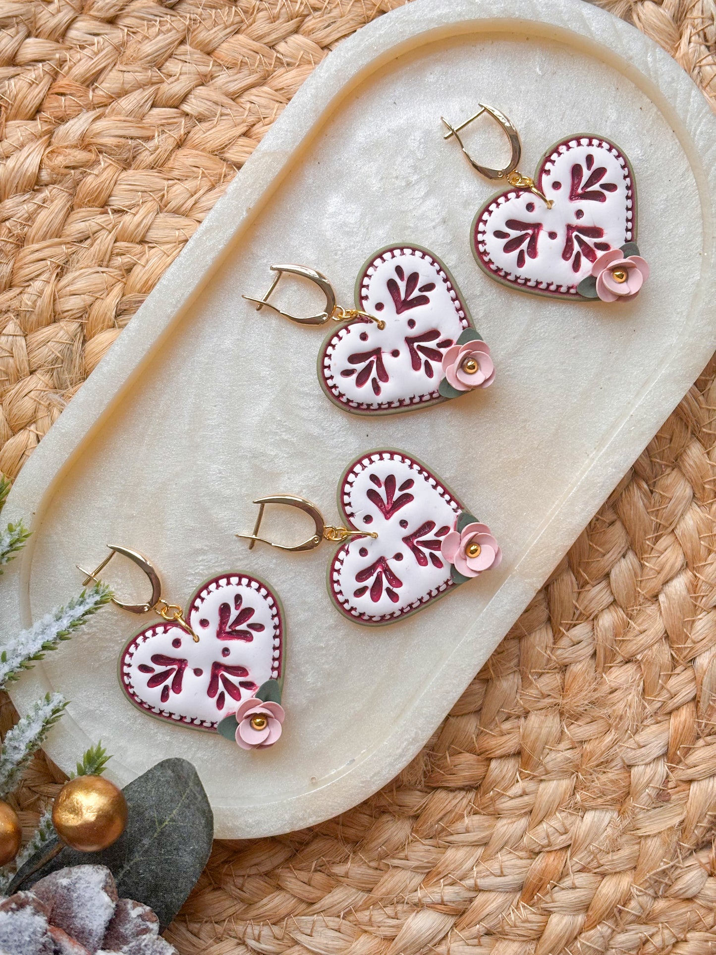 Scandi Style Heart Huggies