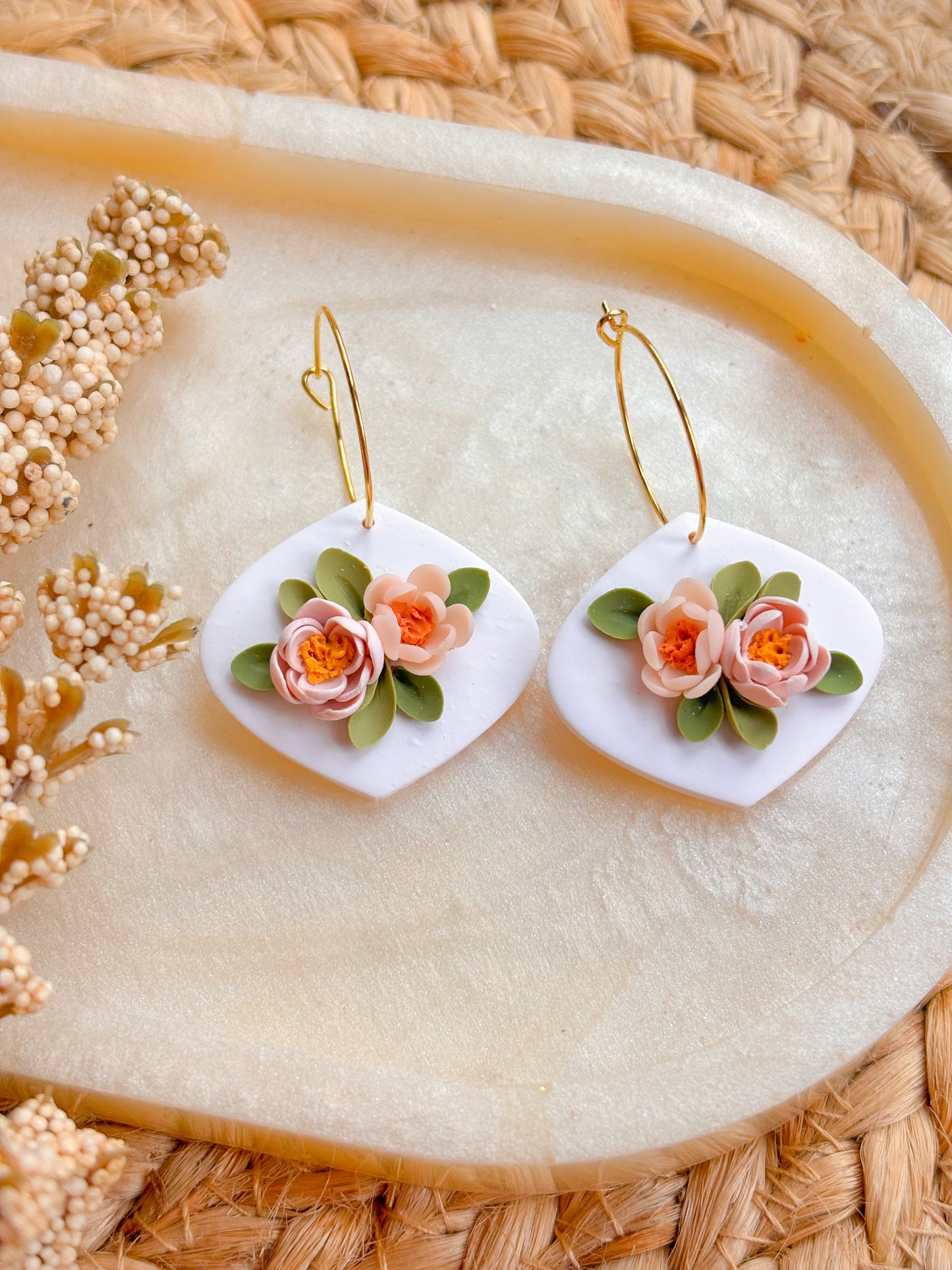 Blush Rose Hoops