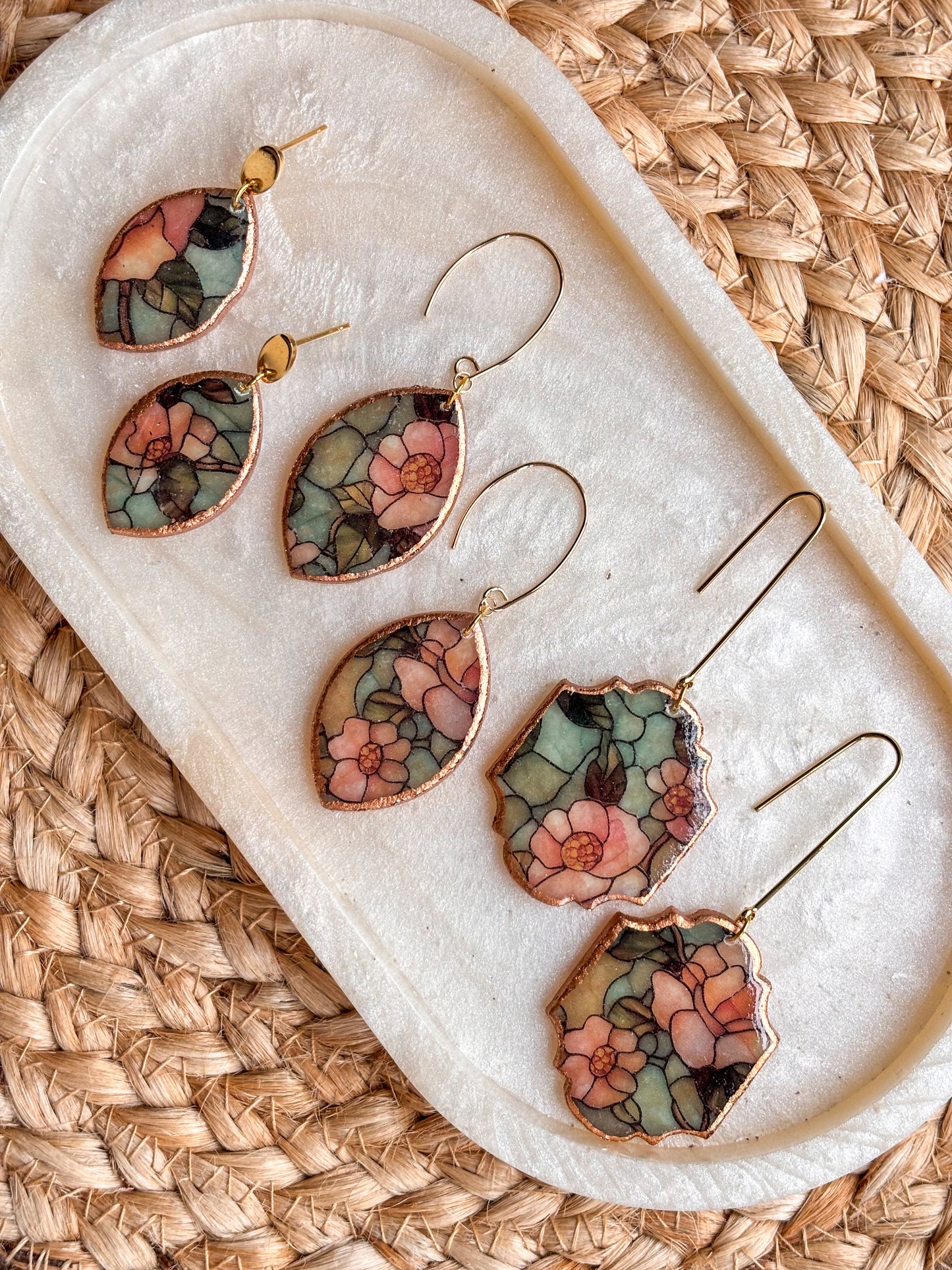 Stained Glass Effect Dangles (Mini print)