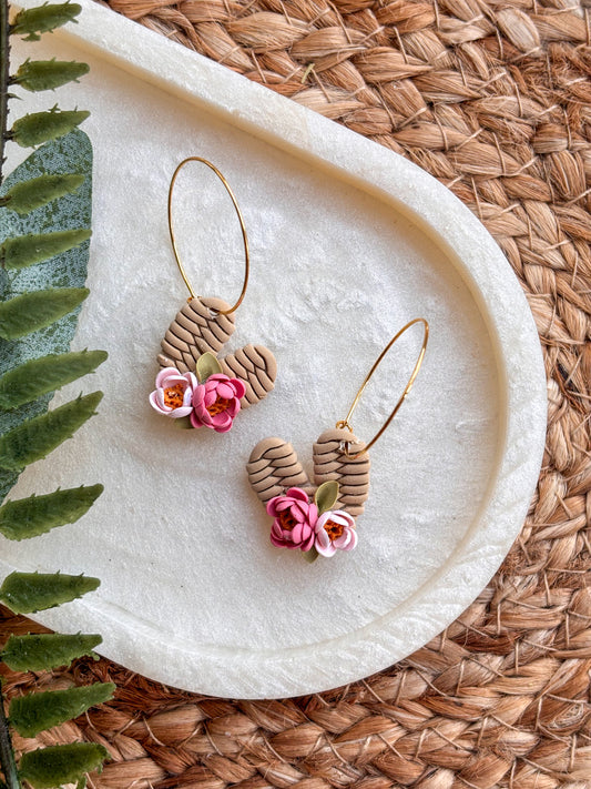 Rattan Heart Hoops