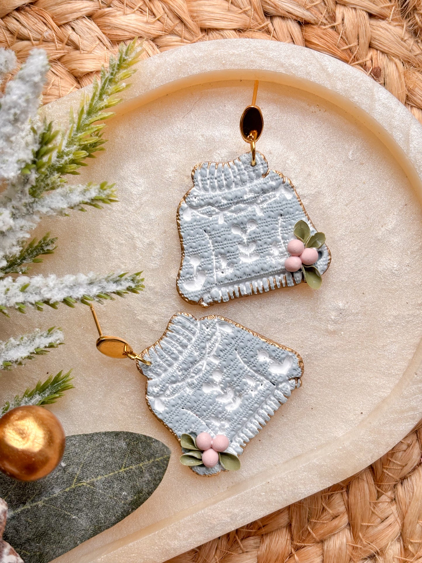 Festive Woolly Sweater Earrings