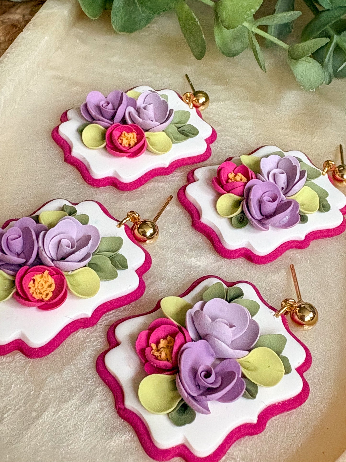 Magenta Framed Florals