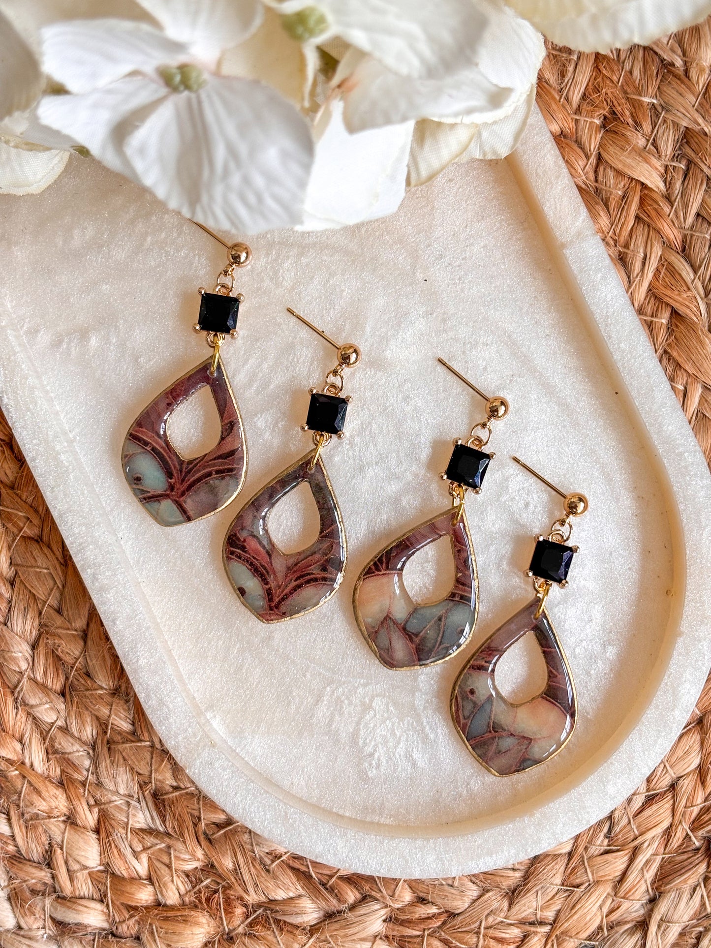 Stained Glass and Gem Stone Dangles