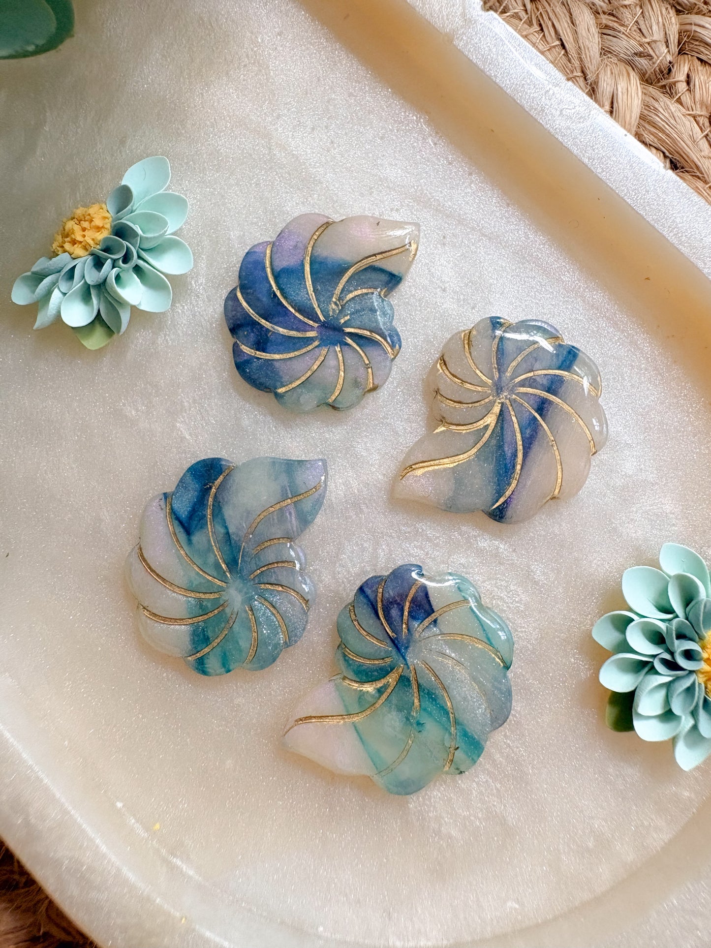 ‘Beside the Sea’ shell studs