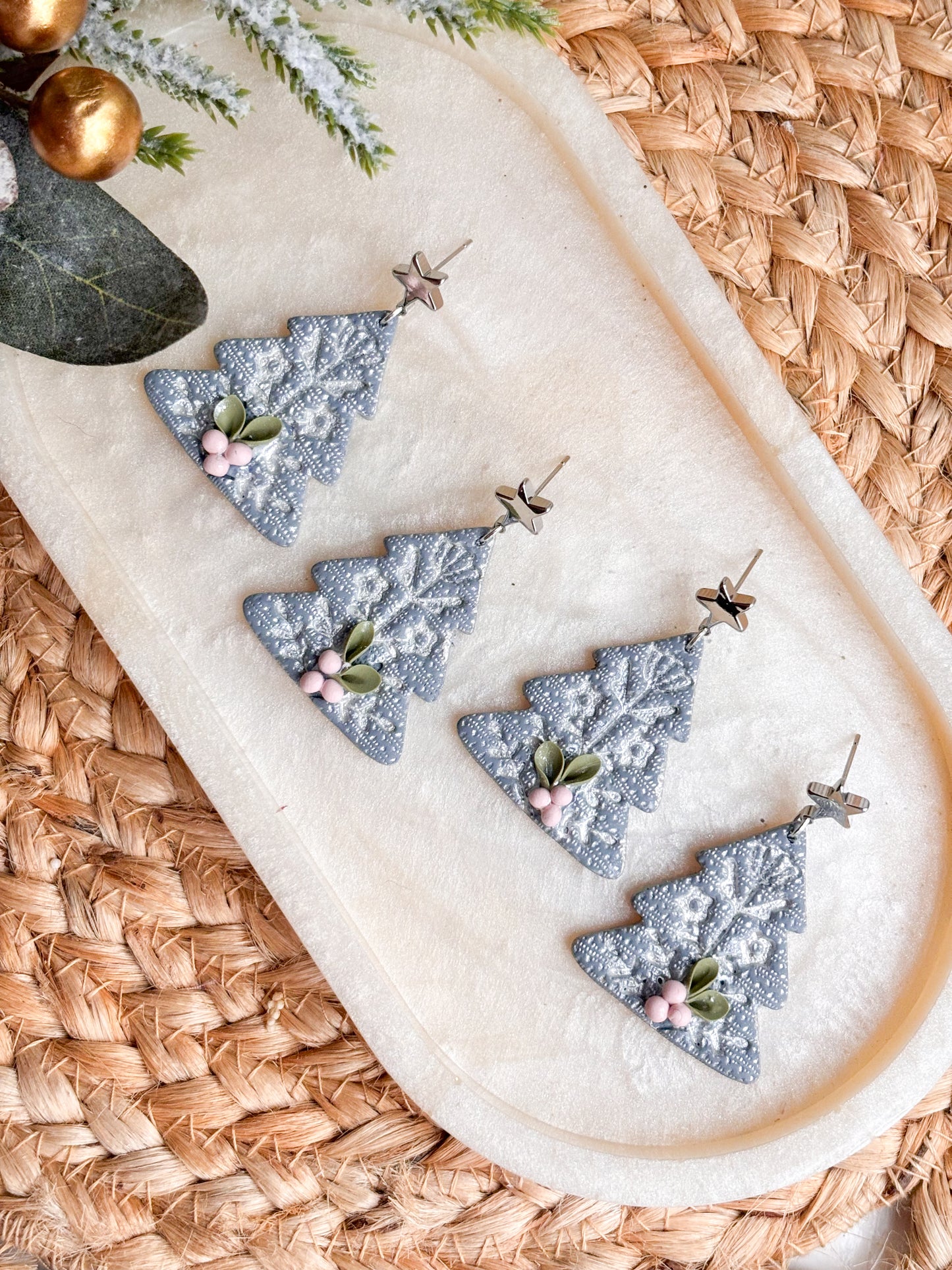 Scandi Style Blue and Silver Christmas Trees