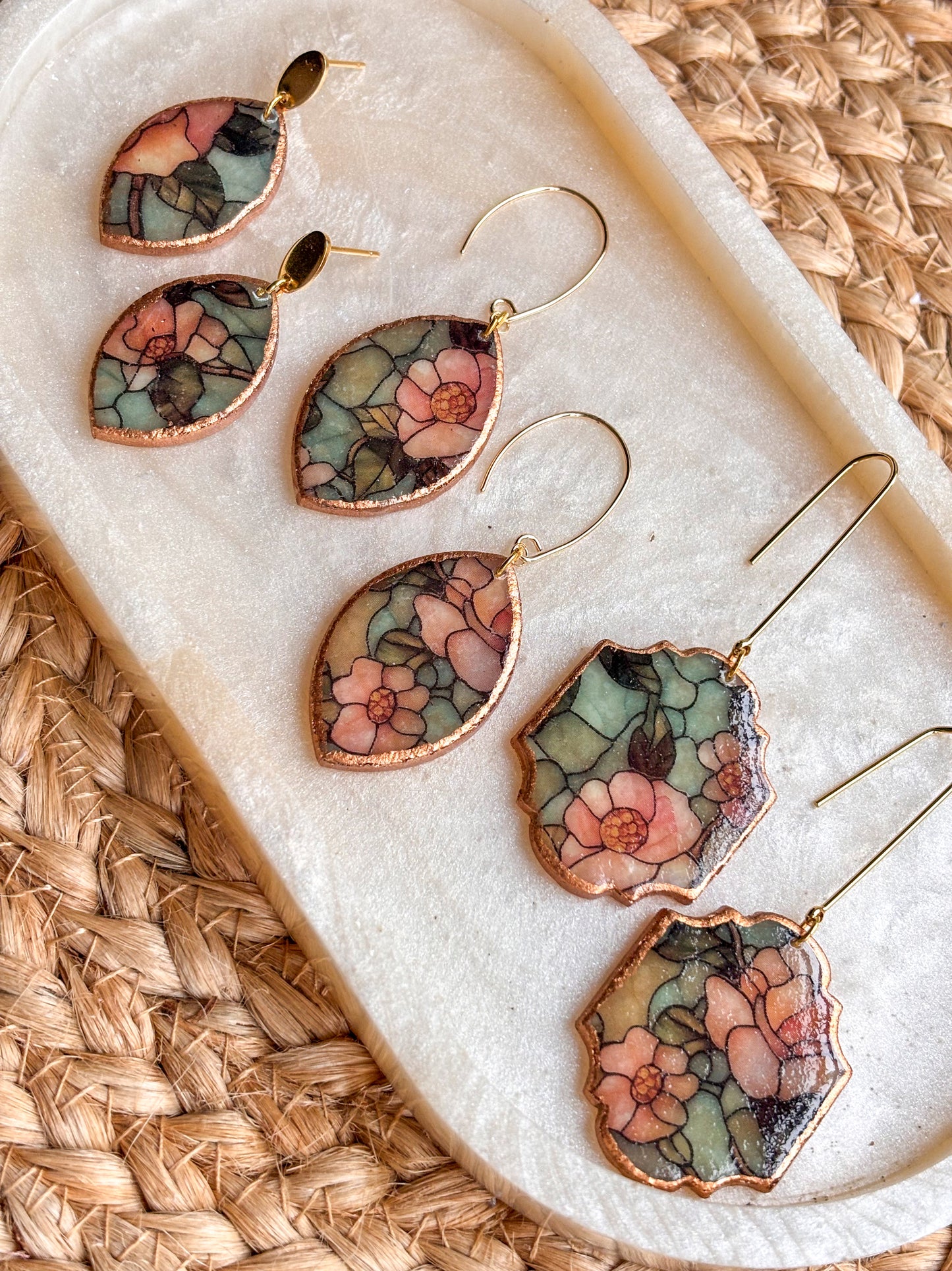Stained Glass Effect Dangles (Mini print)