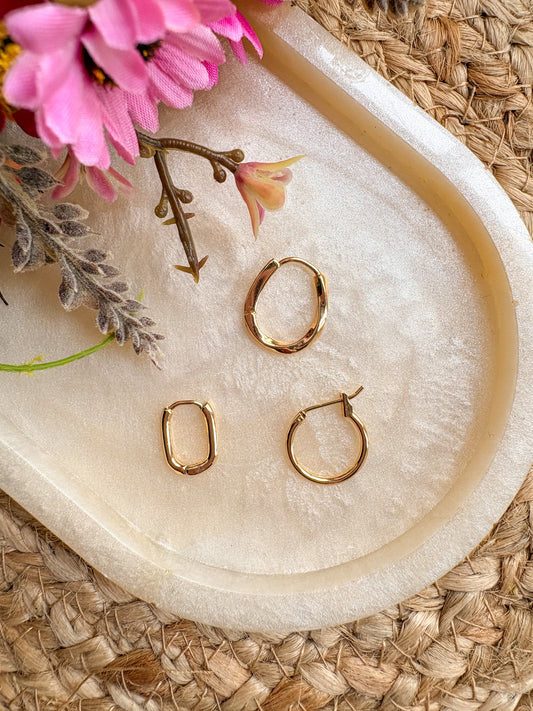 Gold plated huggies ~ choose your style