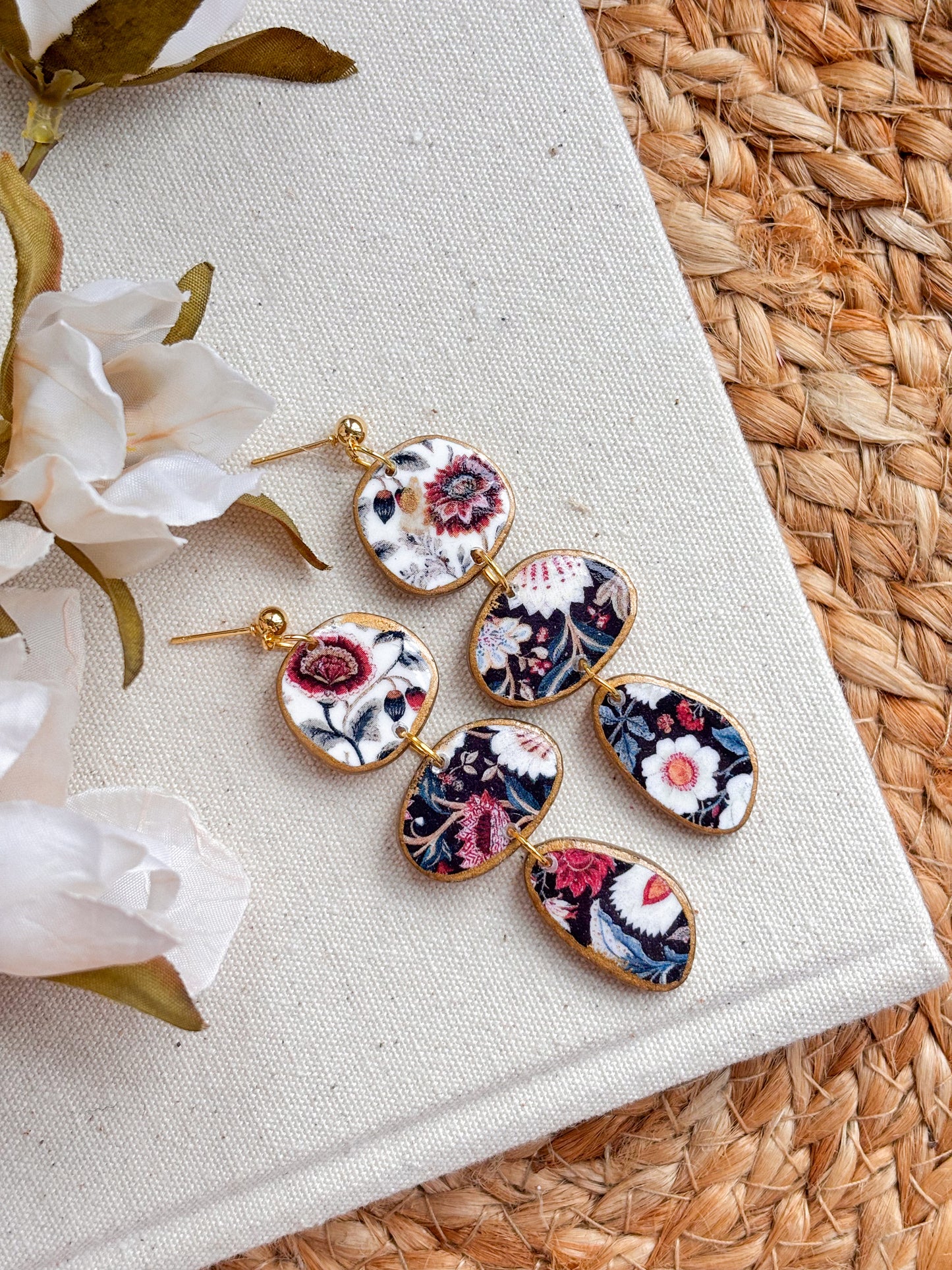 Mis Match Organic Pebble Dangles