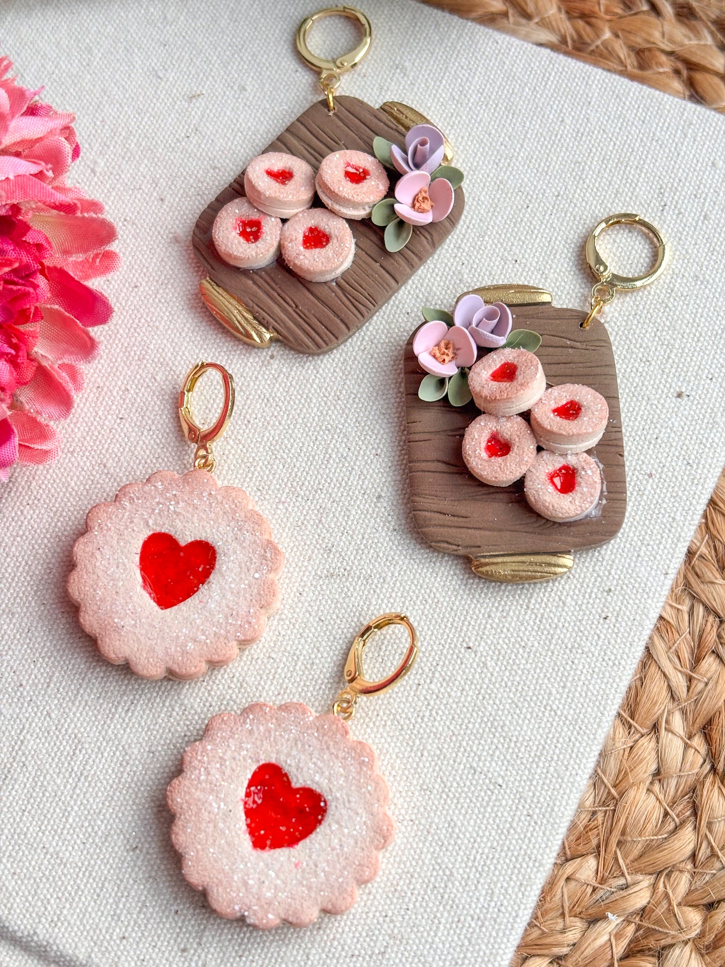 Tray of Biscuit Earrings