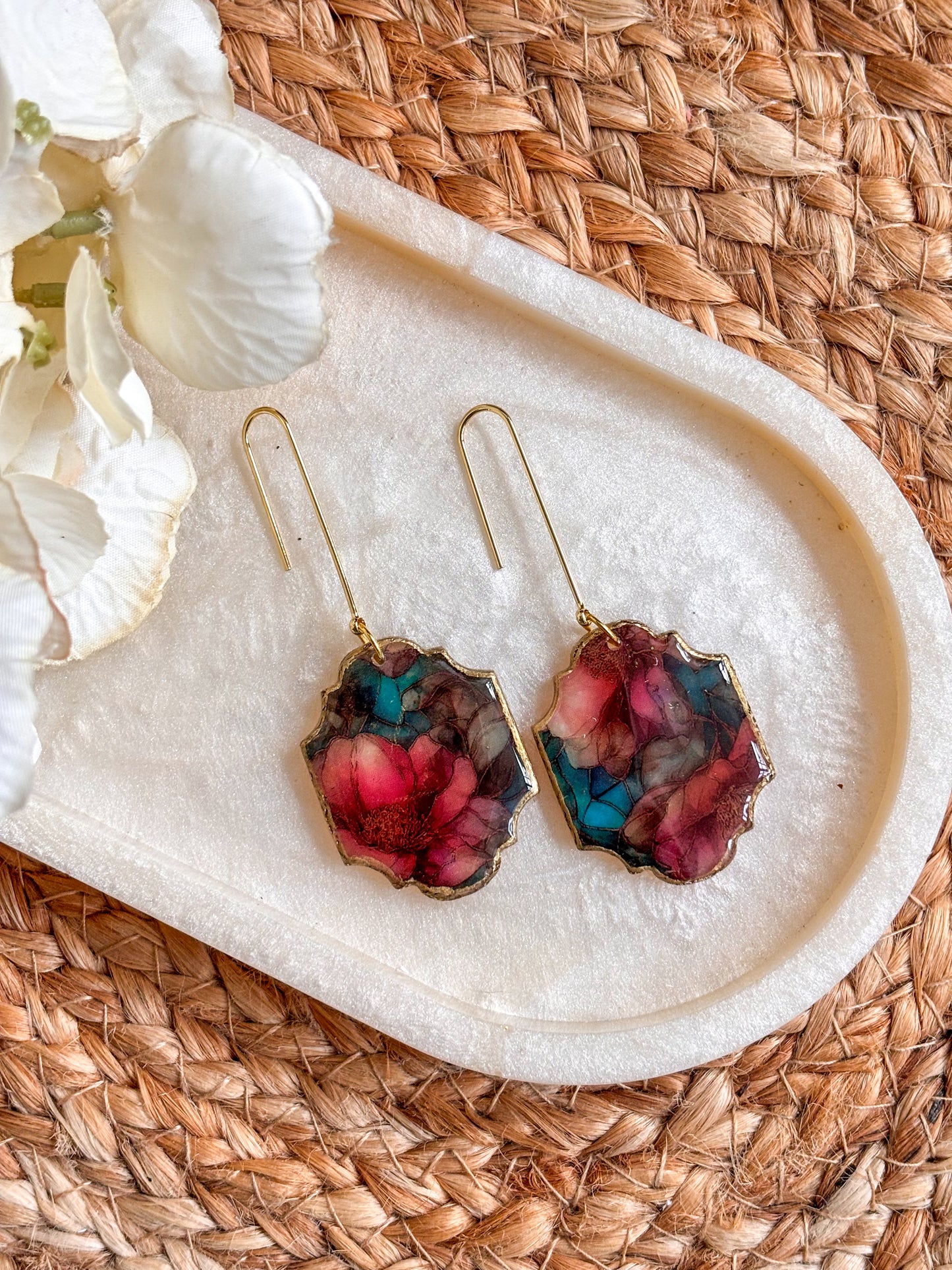 Moroccan Style Stained Glass Dangles