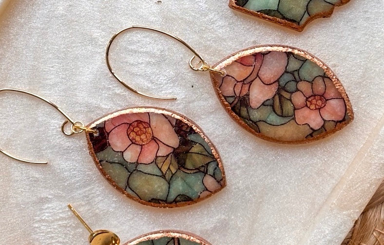 Stained Glass Effect Dangles (Mini print)