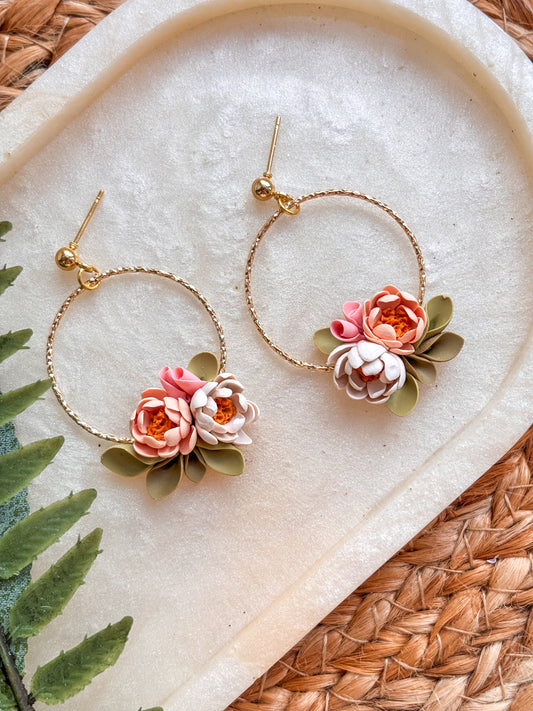 Peach Sorbet Wreath Dangles