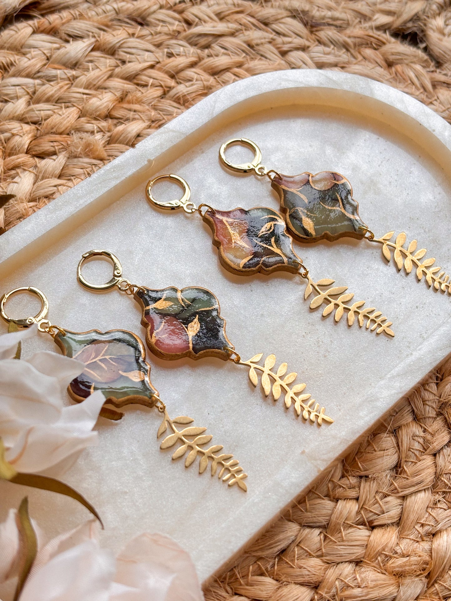 Hand Painted Moroccan Ferns