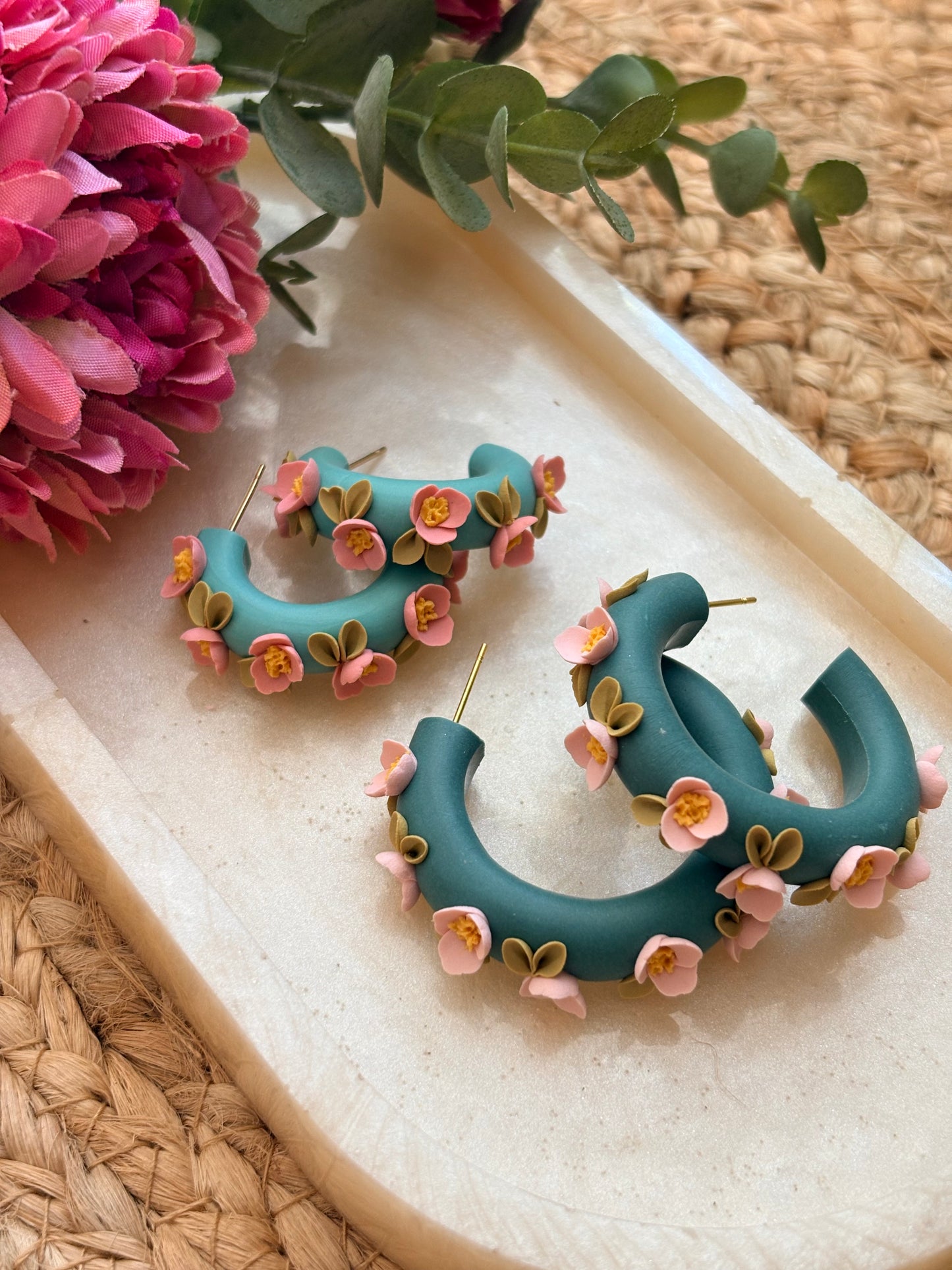 Summer Floral Hoops