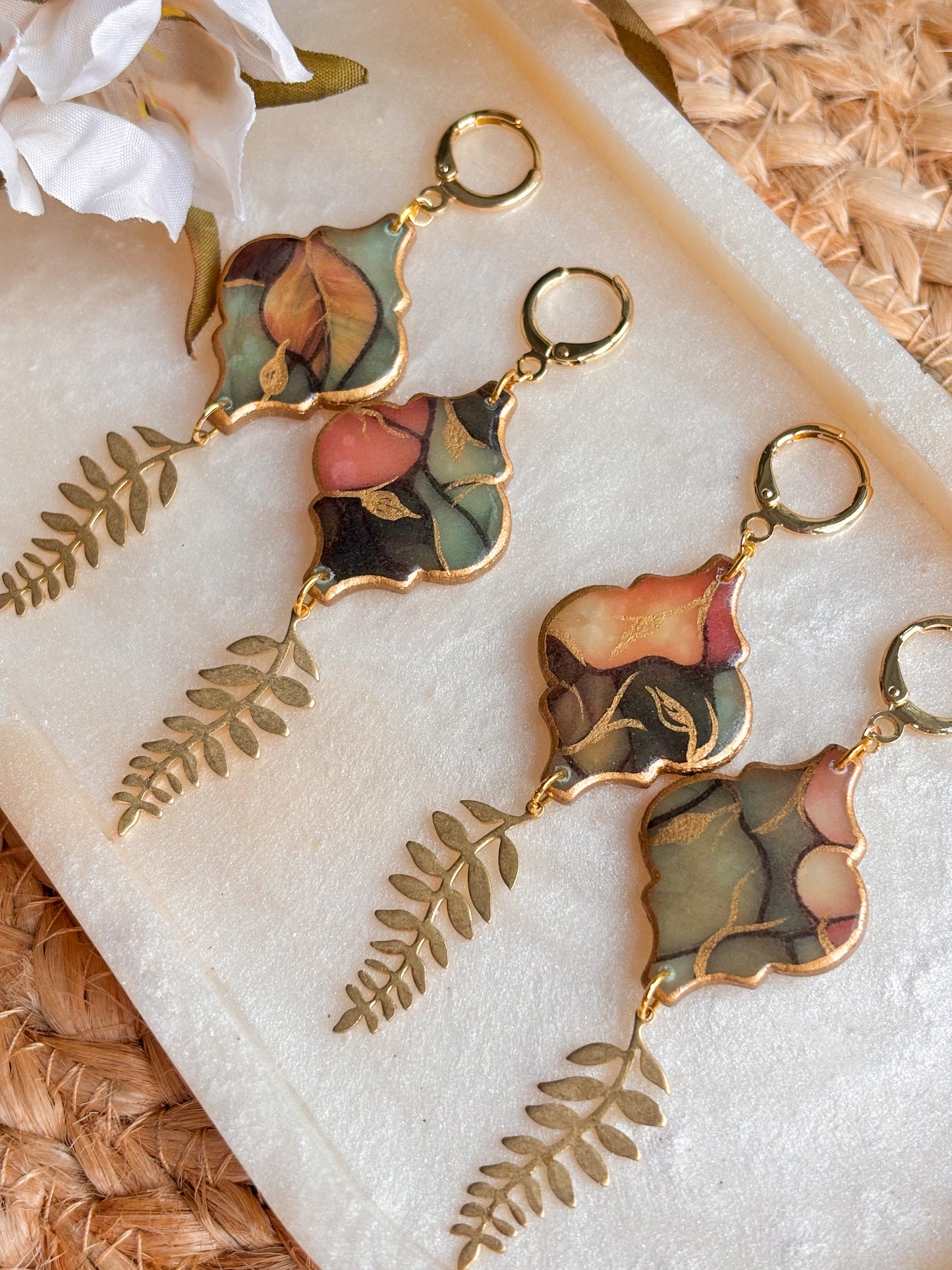 Hand Painted Moroccan Ferns
