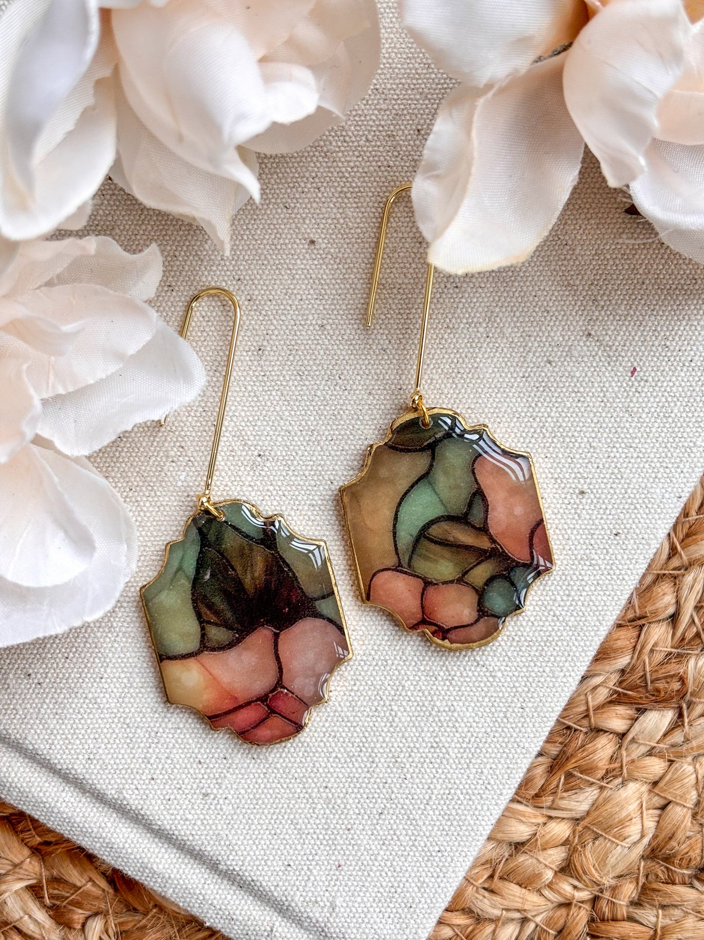 Stained Glass Effect Moroccan Dangles