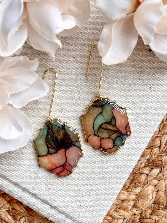 Stained Glass Effect Moroccan Dangles