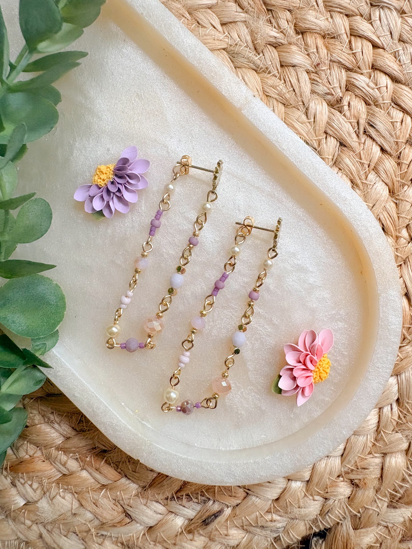 Beaded ‘loop’ earrings