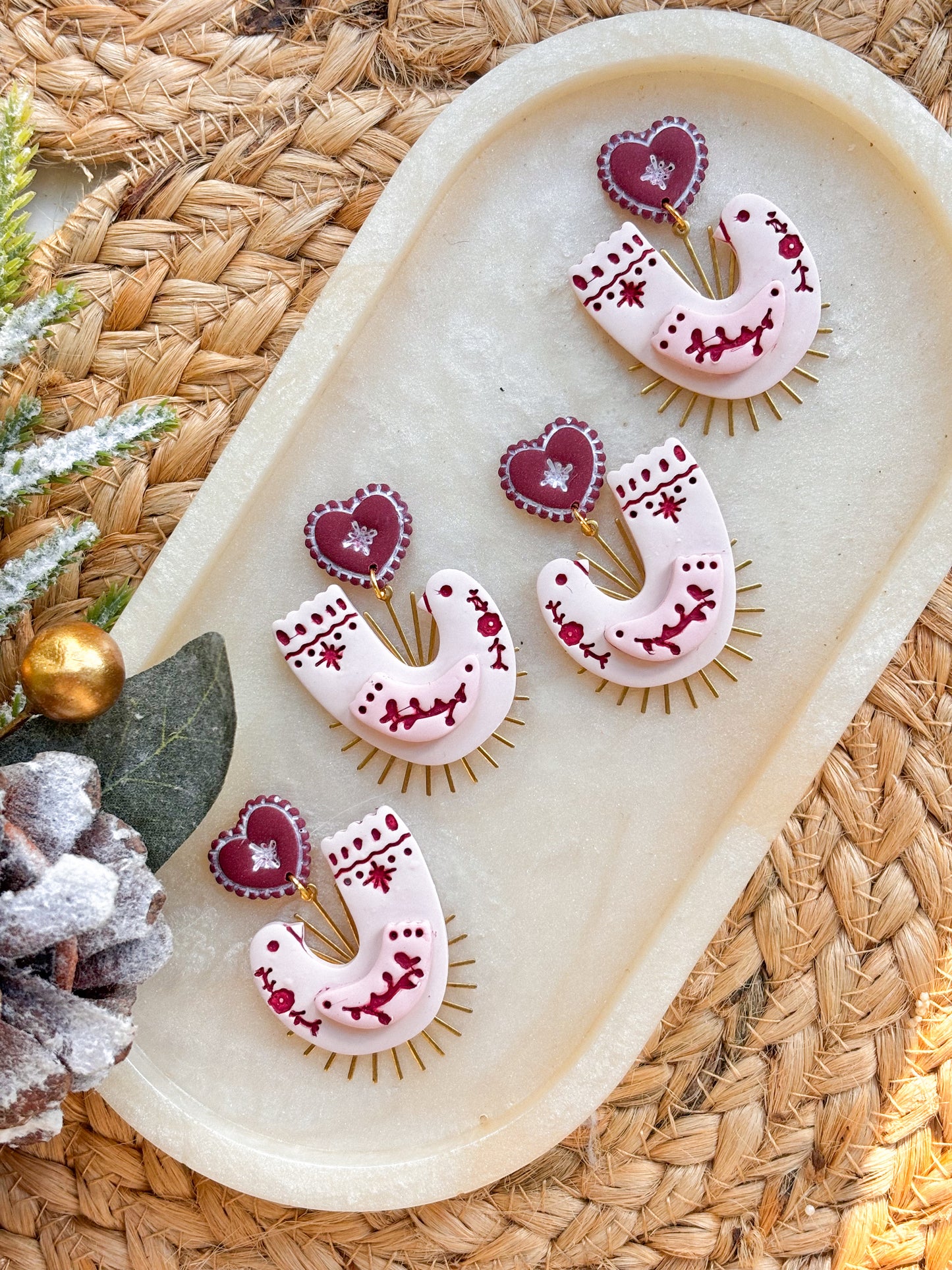 Scandi Style Christmas Bird Dangles