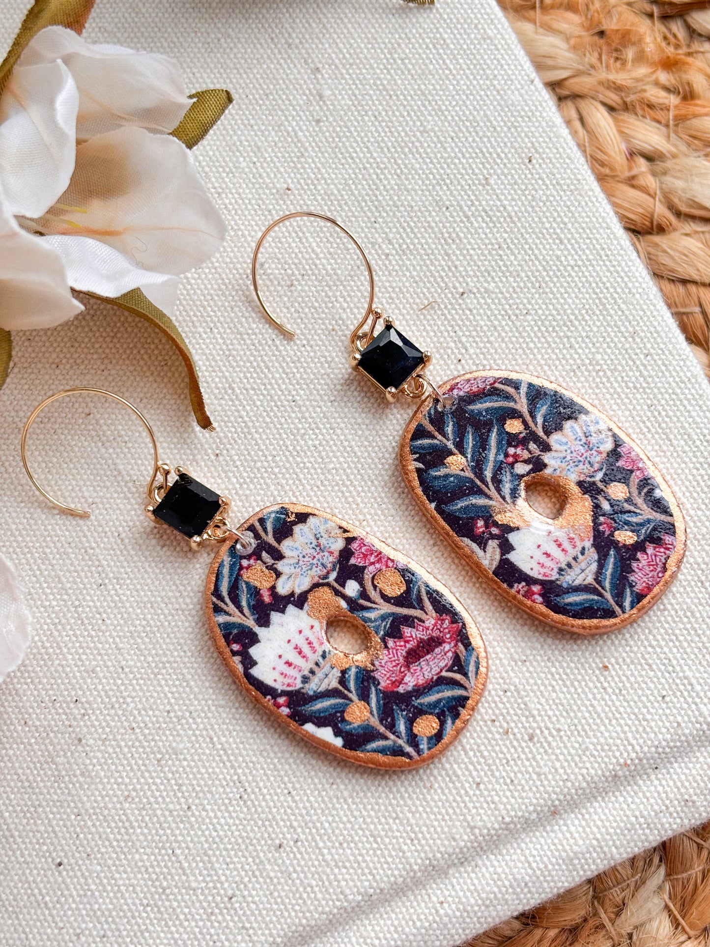 Black Onyx Large Dangles