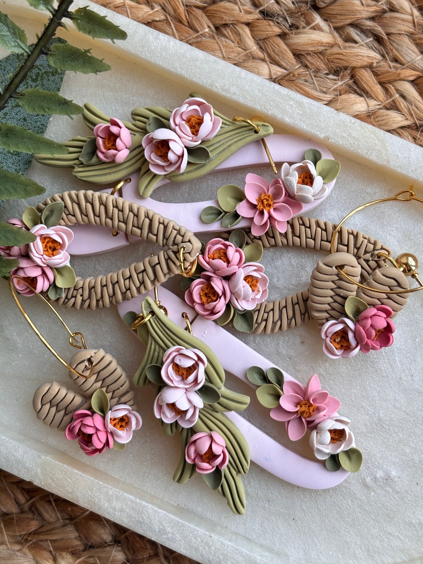 Rattan Heart Hoops