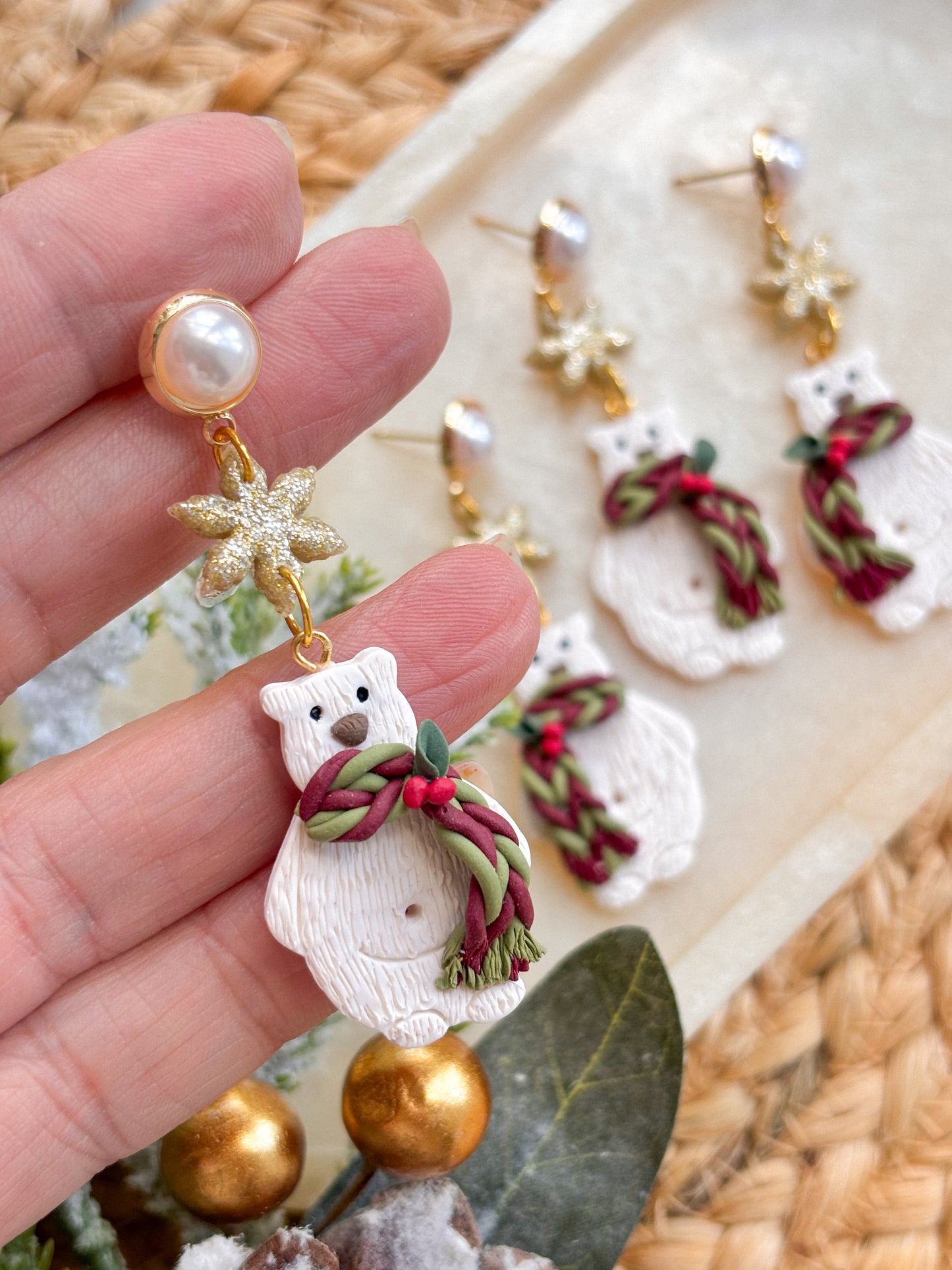 Christmas Bear Dangles