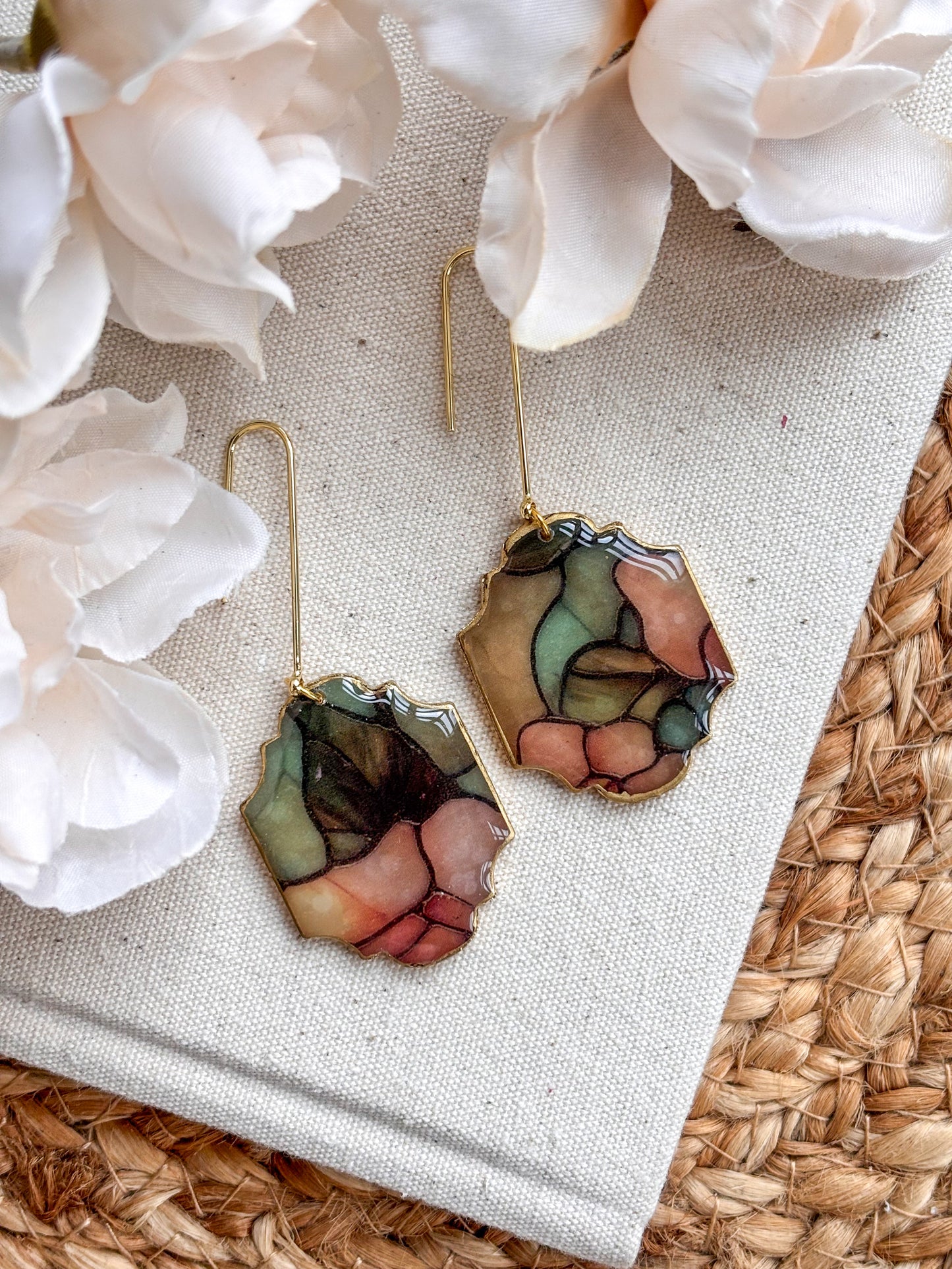 Stained Glass Effect Moroccan Dangles