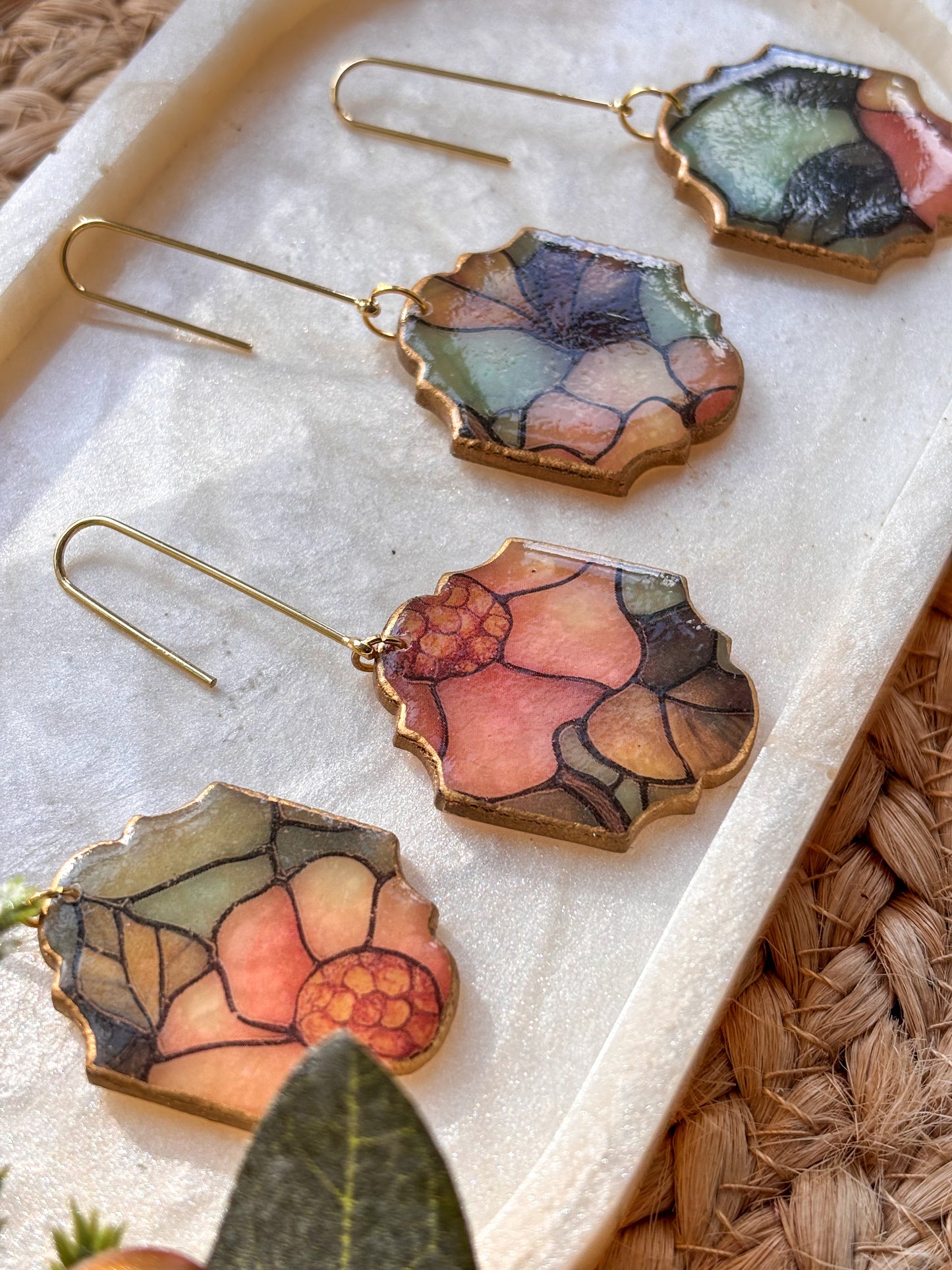 Stained Glass Effect Moroccan Dangles