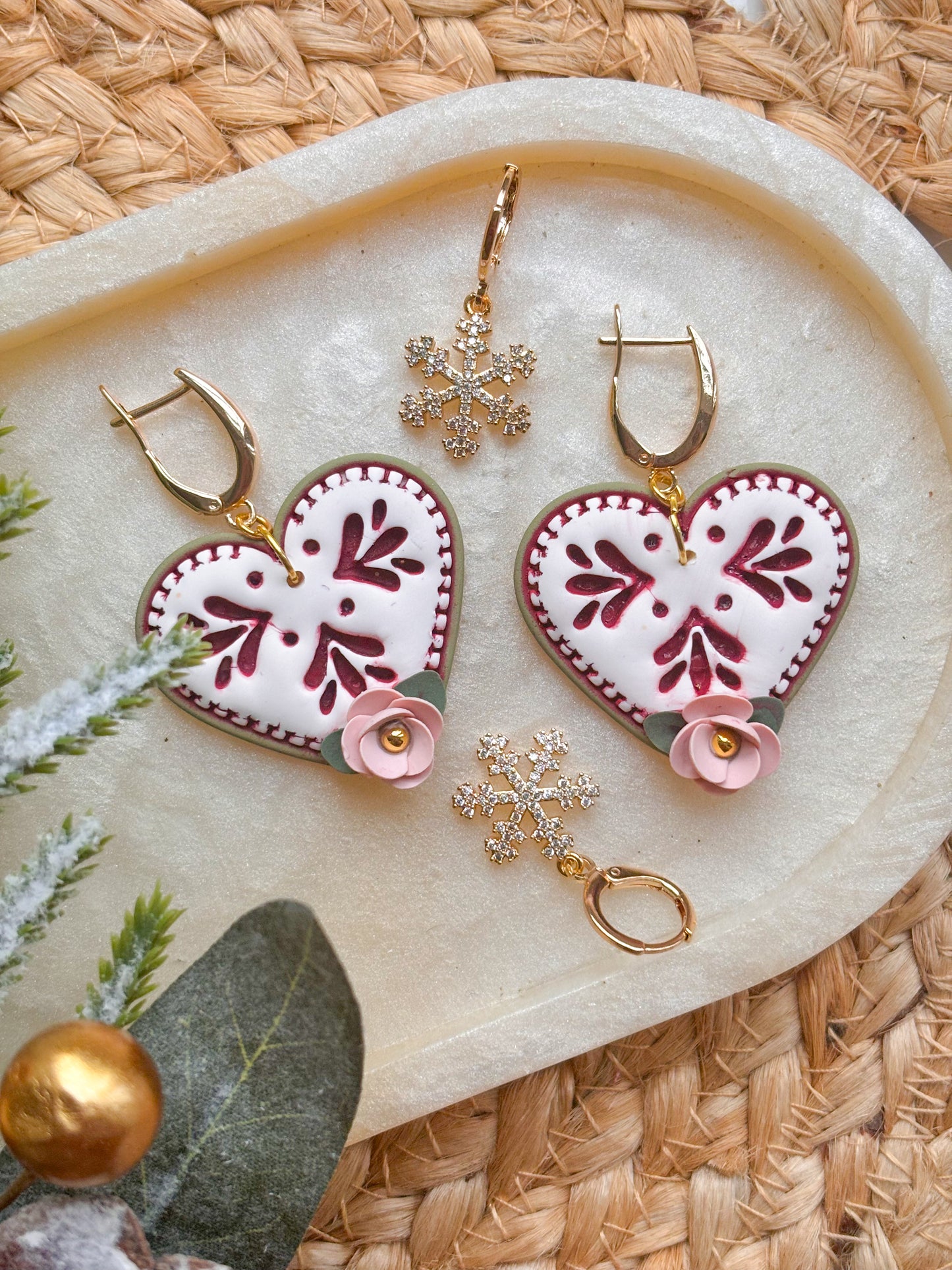 Scandi Style Heart Huggies