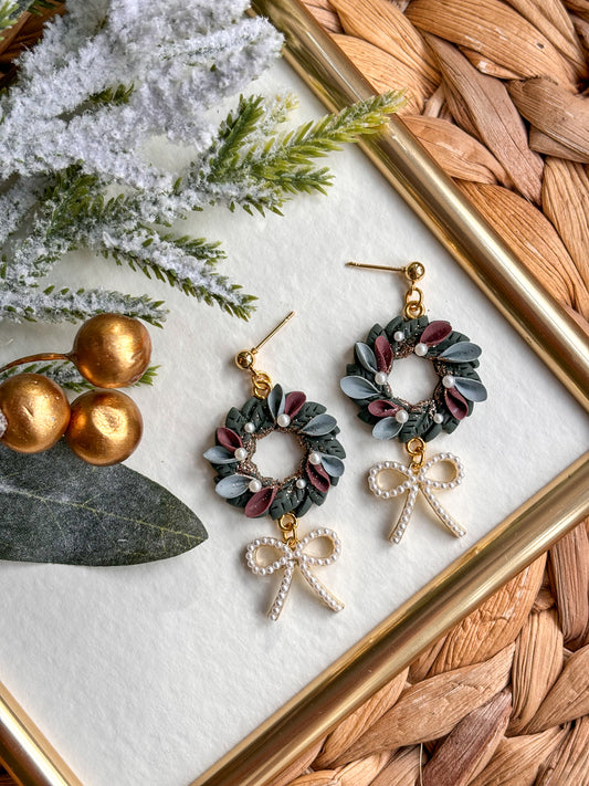 Elegant Christmas Wreath Dangles