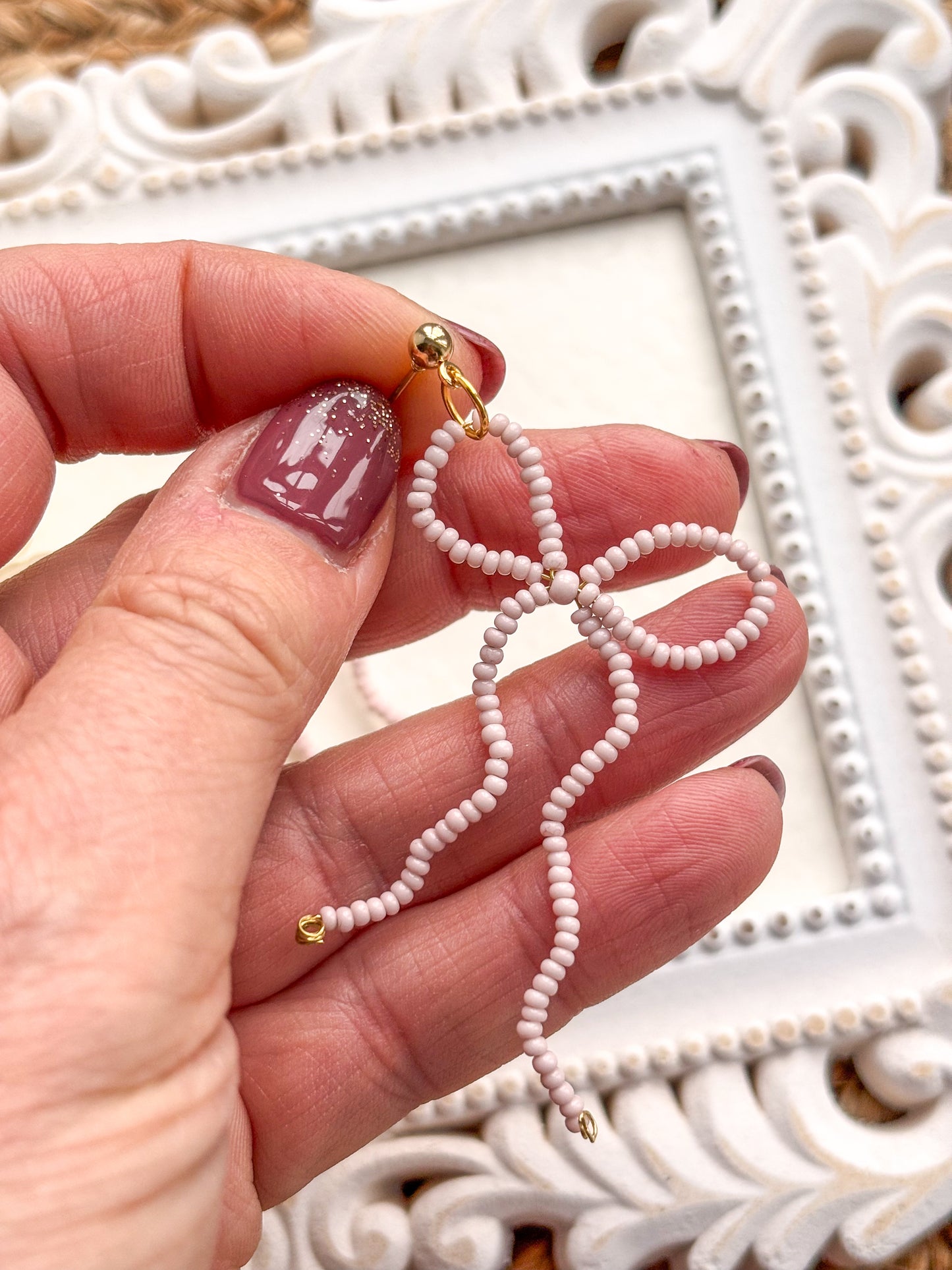 Beaded Bows Earrings