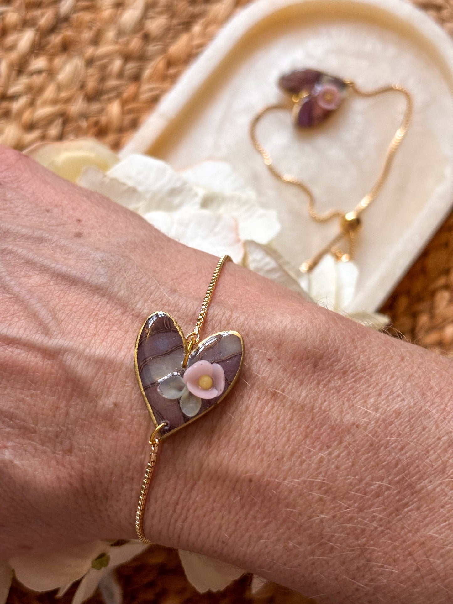 Stained Glass Effect Heart Bracelet