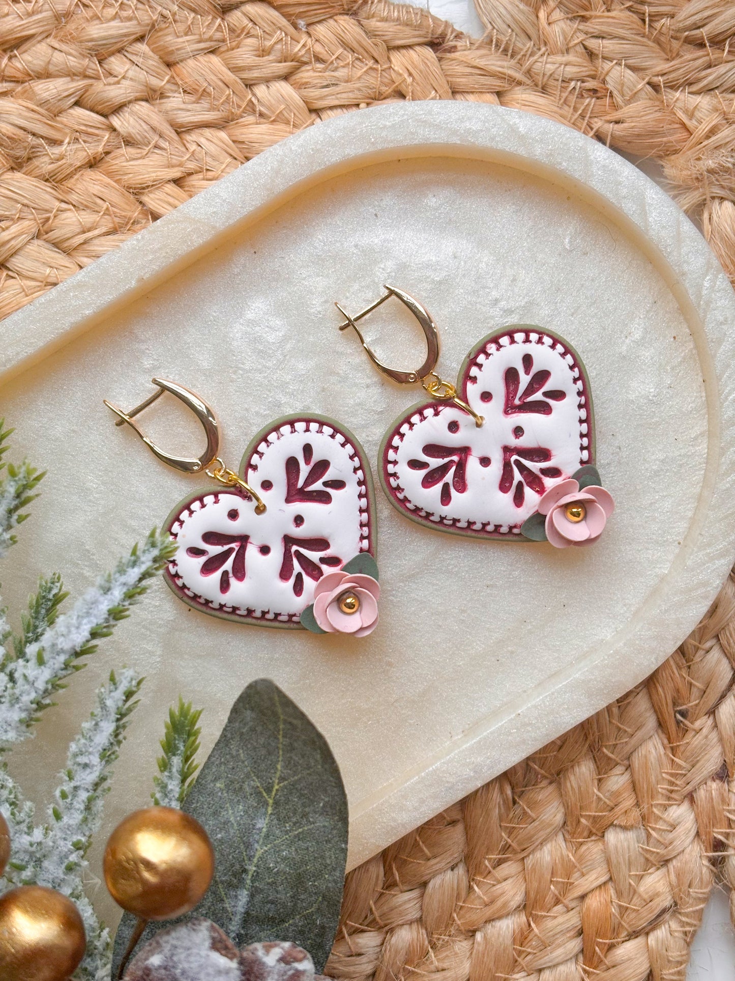 Scandi Style Heart Huggies